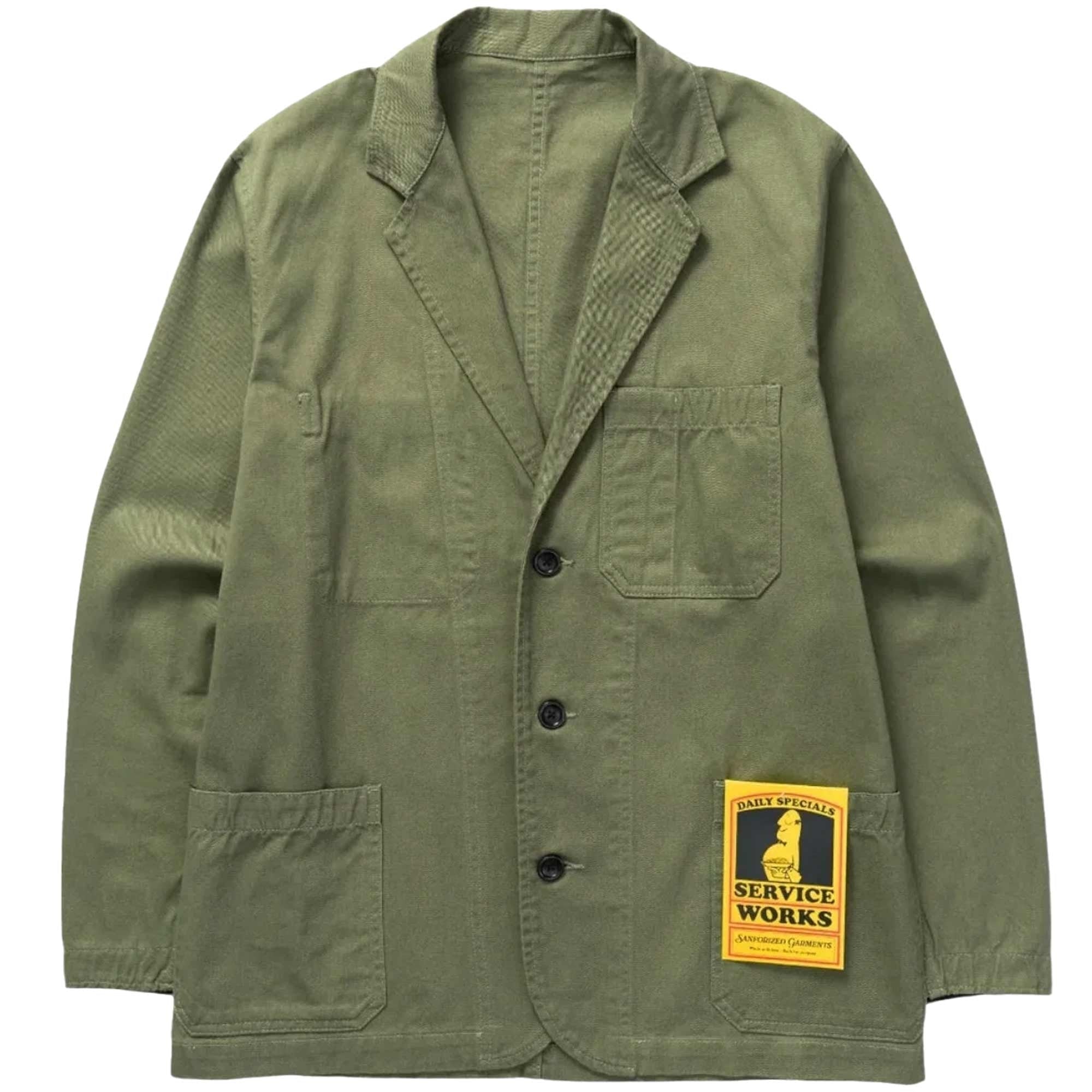 Service Works Drill Server Suit Jacket - Olive