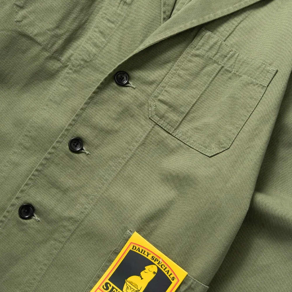 Service Works Drill Server Suit Jacket - Olive