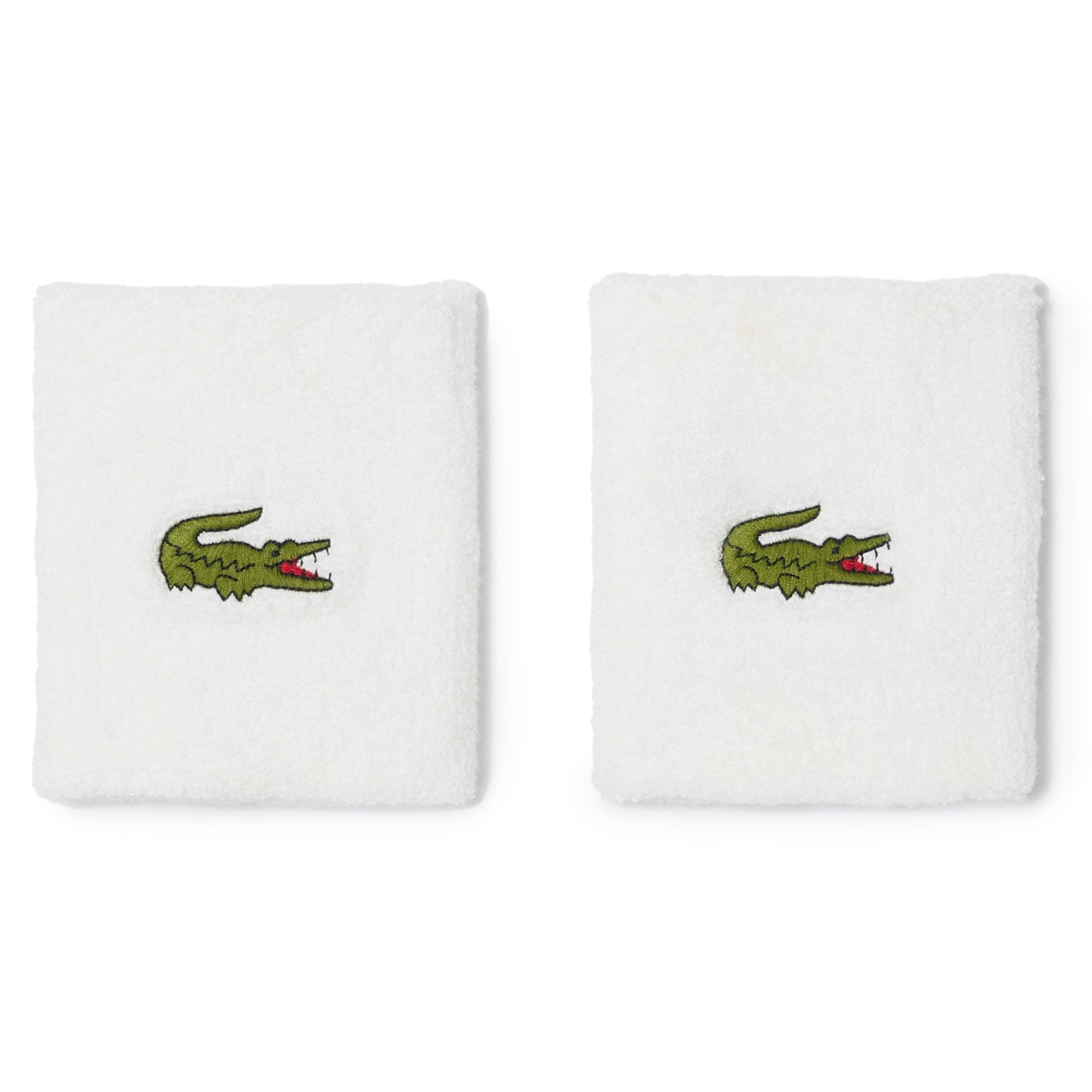 Lacoste Sport Stretch Jersey Wristbands - White