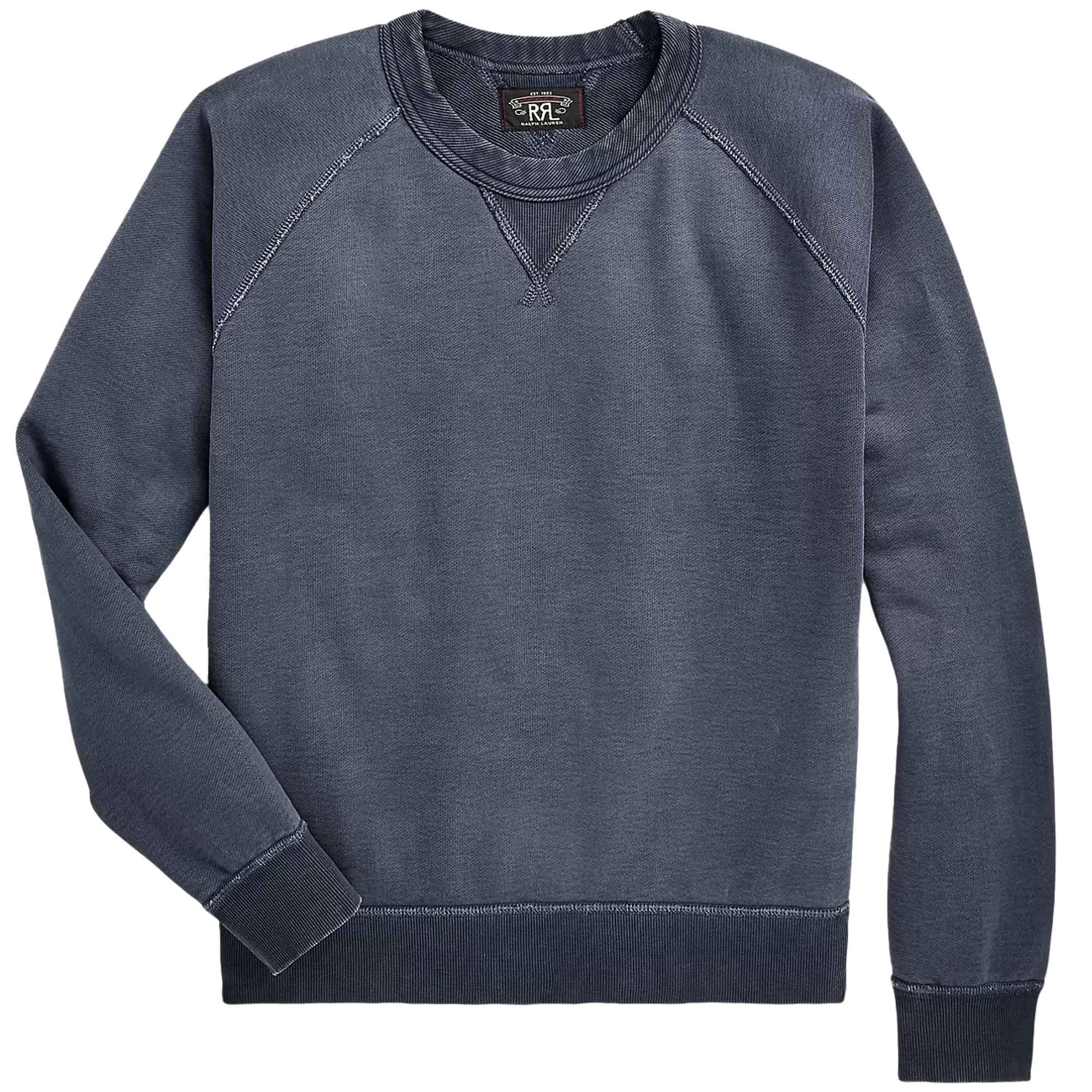 Garment-Dyed French Terry Sweatshirt - Navy