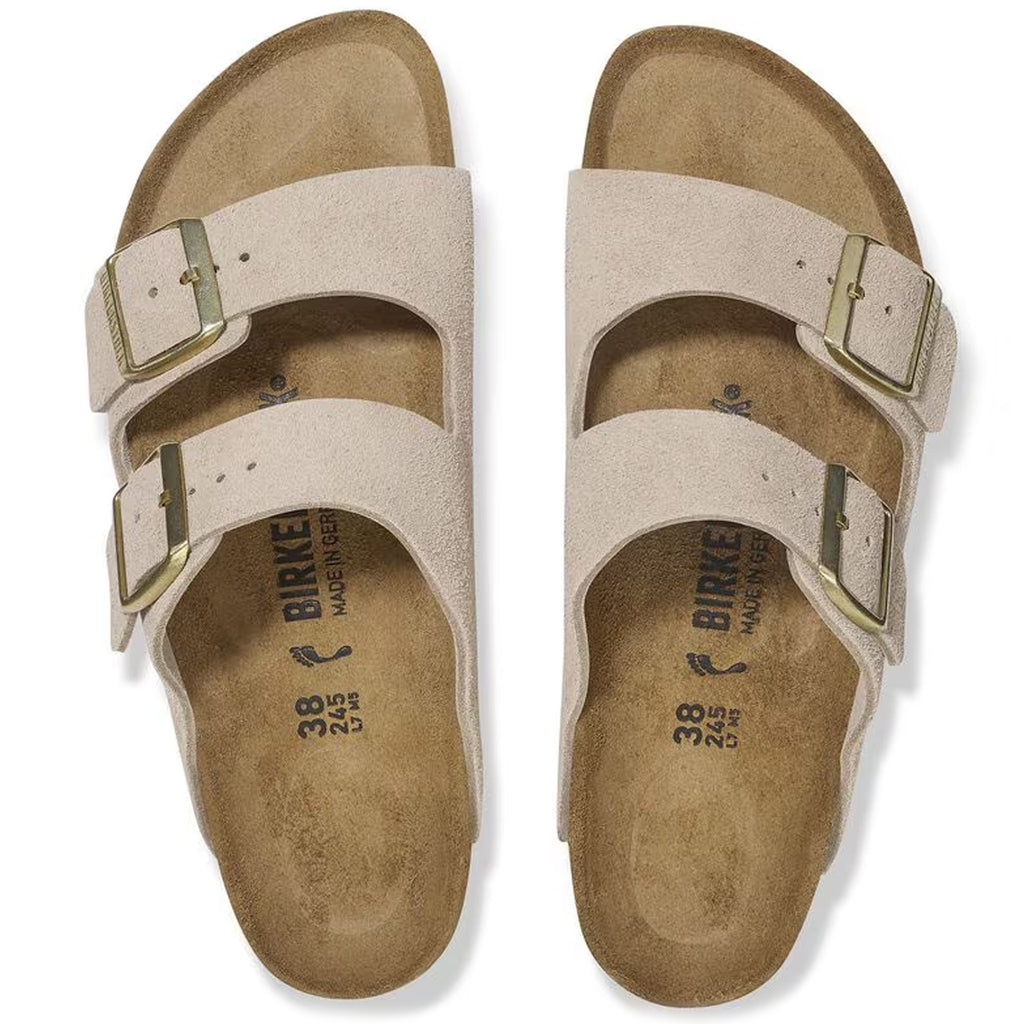 Birkenstock Womens Arizona Suede Leather - Sand