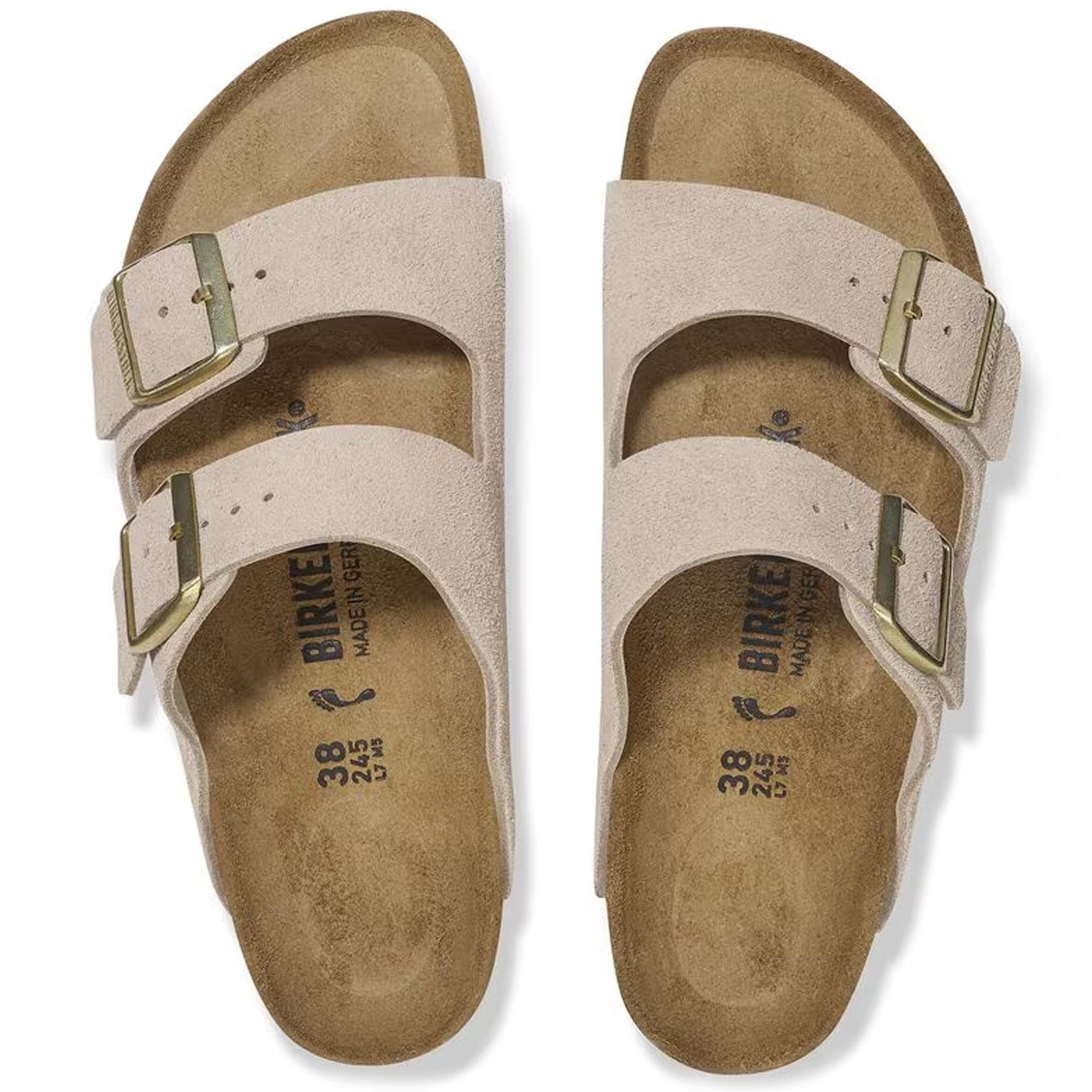 Birkenstock Womens Arizona Suede Leather - Sand
