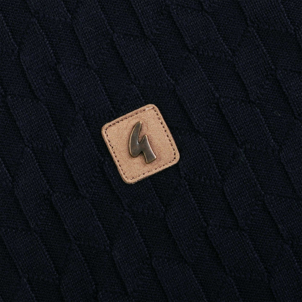 Gabicci Vintage Shaun Knitted Polo Shirt - Navy