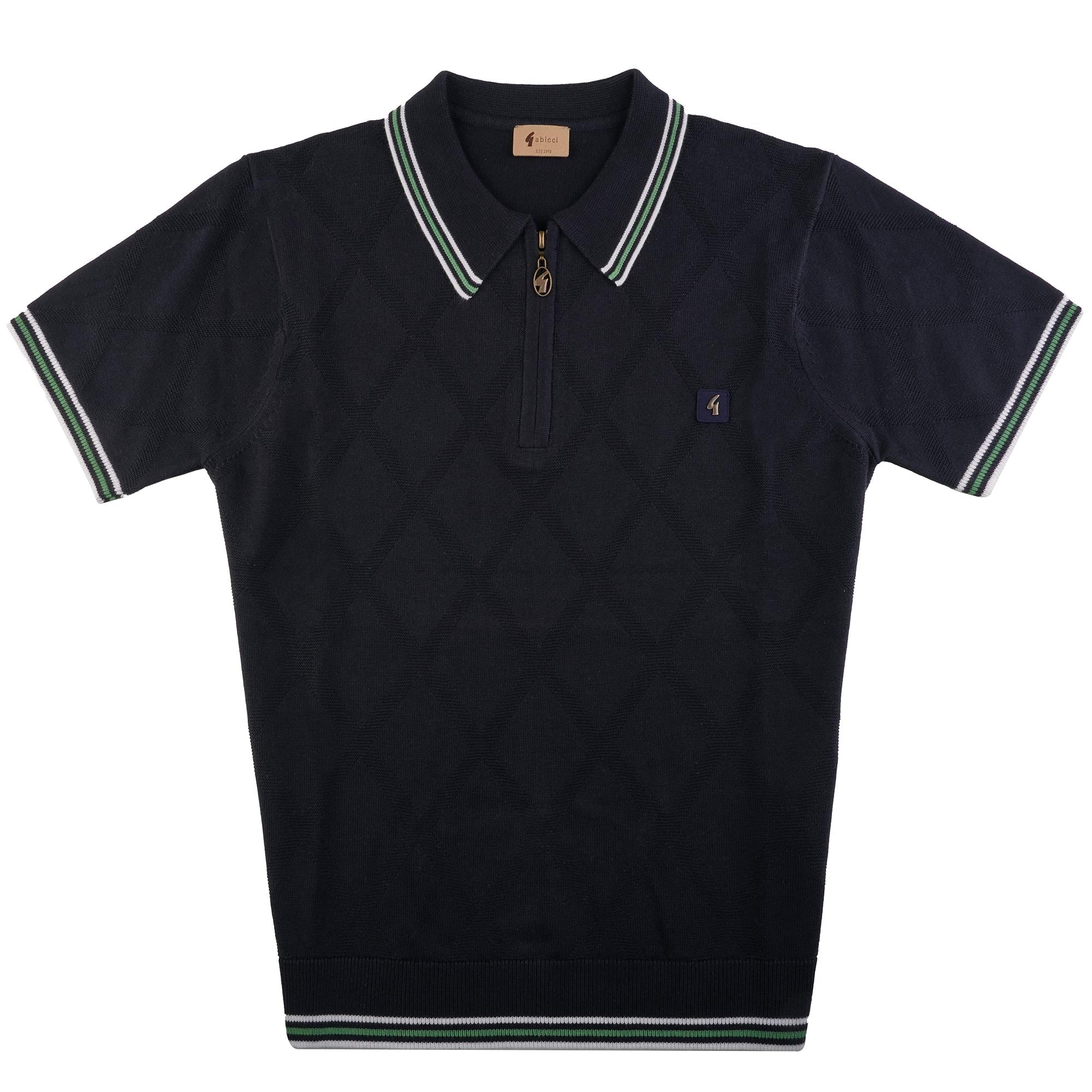Gabicci Vintage Moore Knit Polo Shirt - Navy