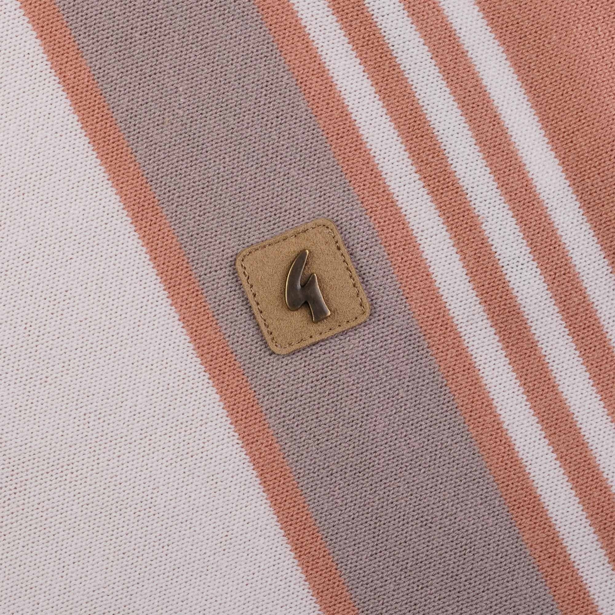 Gabicci Vintage Searle Knitted Polo Shirt - Peach