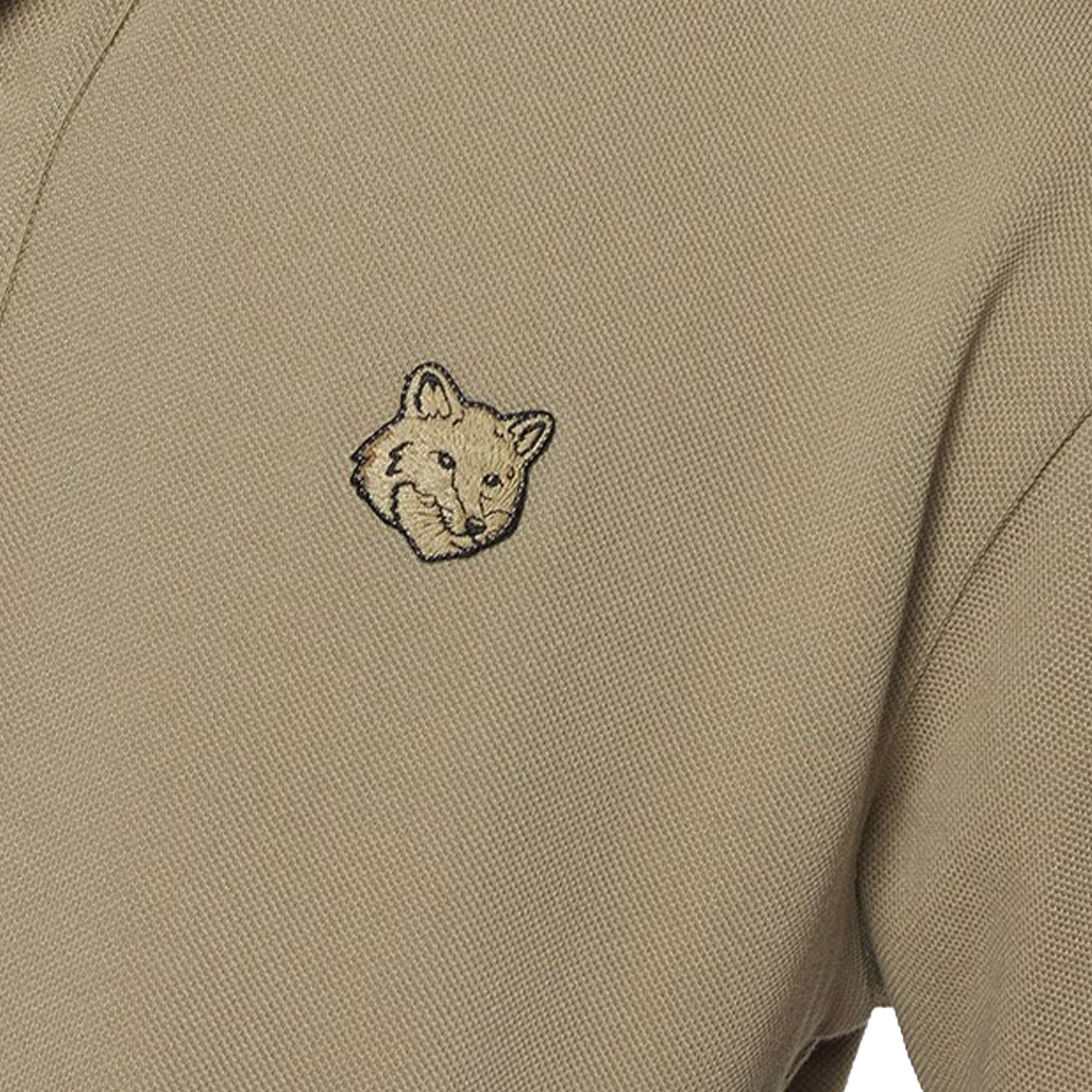 Maison Kitsune Bold Fox Head Patch Comfort Polo Shirt - Cardamon