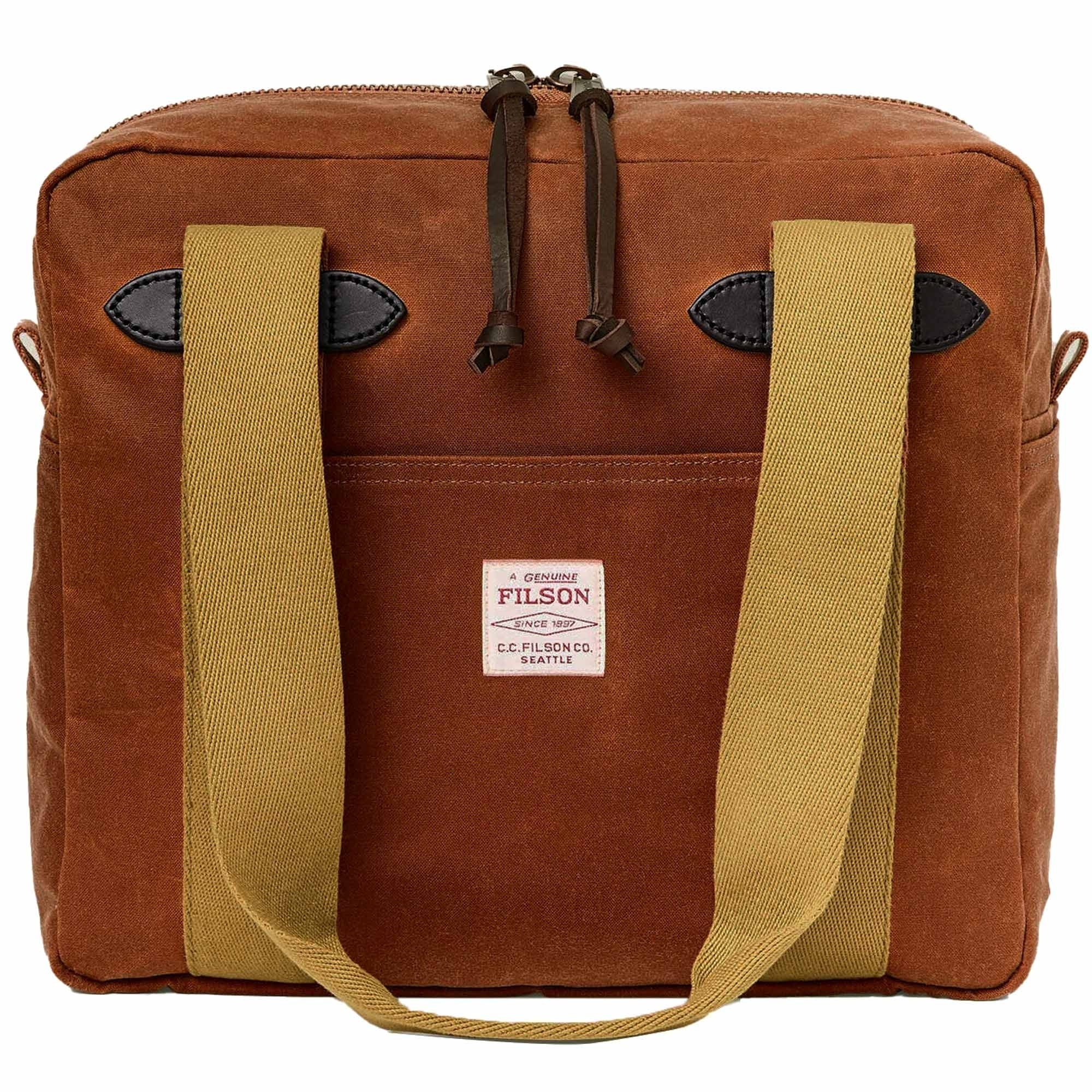 Tin Cloth Zipper Tote Bag - Rust