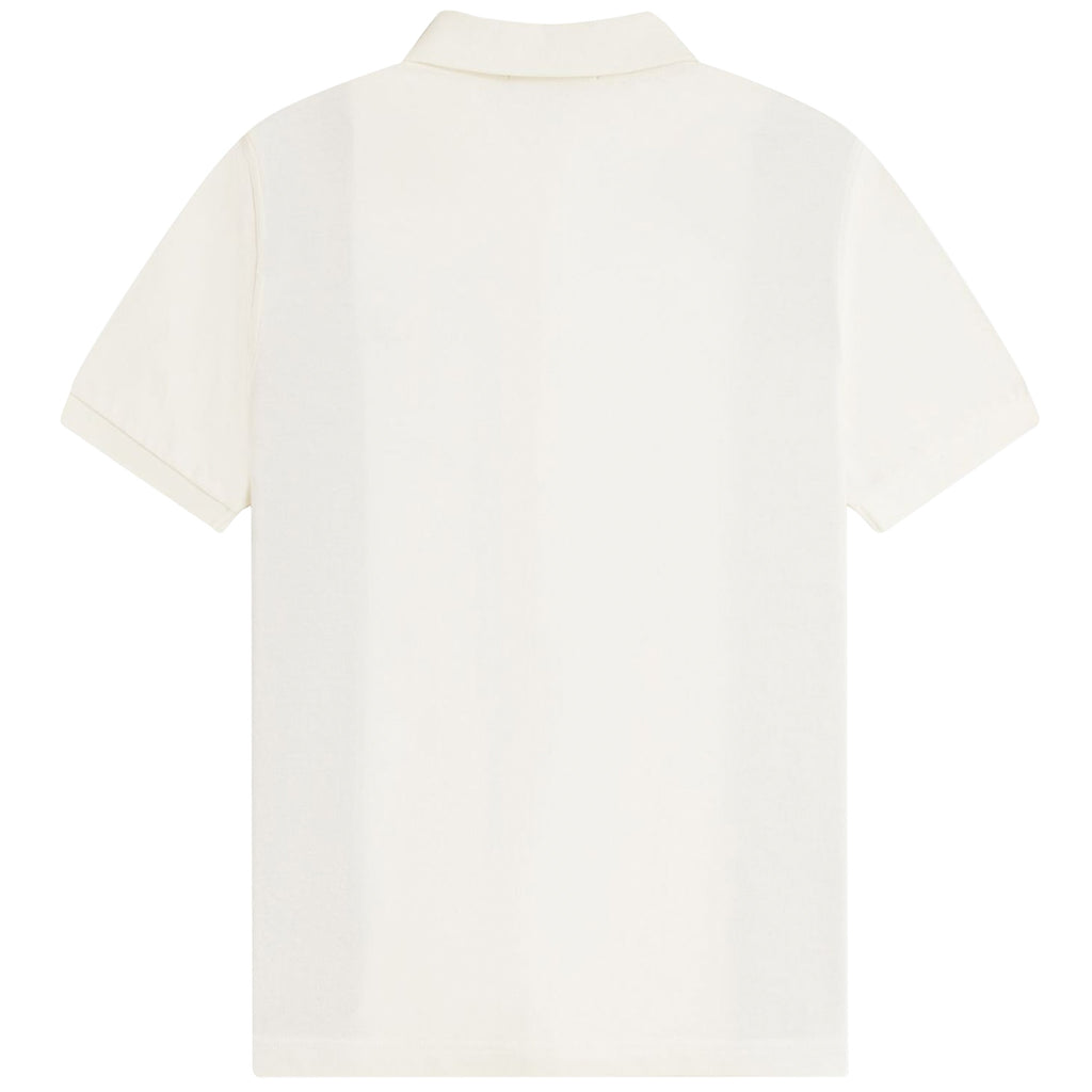 Fred Perry Towelling Panel Polo Shirt - Light Ecru