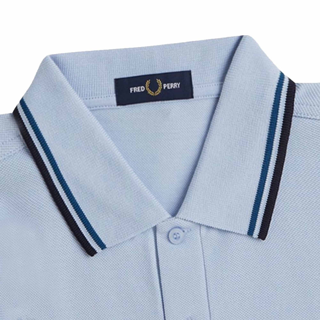 Fred Perry M3600 Twin Tipped Polo Shirt - Light Smoke