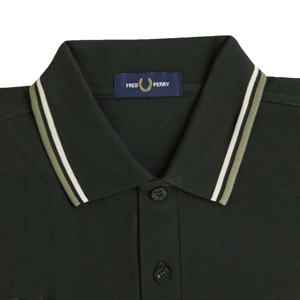 Fred Perry M3600 Twin Tipped Polo Shirt - Night Green