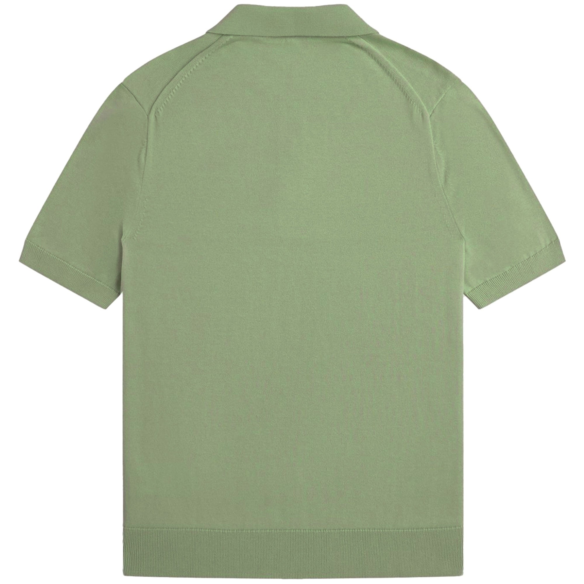 Fred Perry Knitted Cotton Shirt - Olive Mint