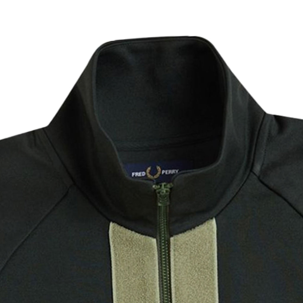 Fred Perry Chenille Tape Track Jacket - Night Green