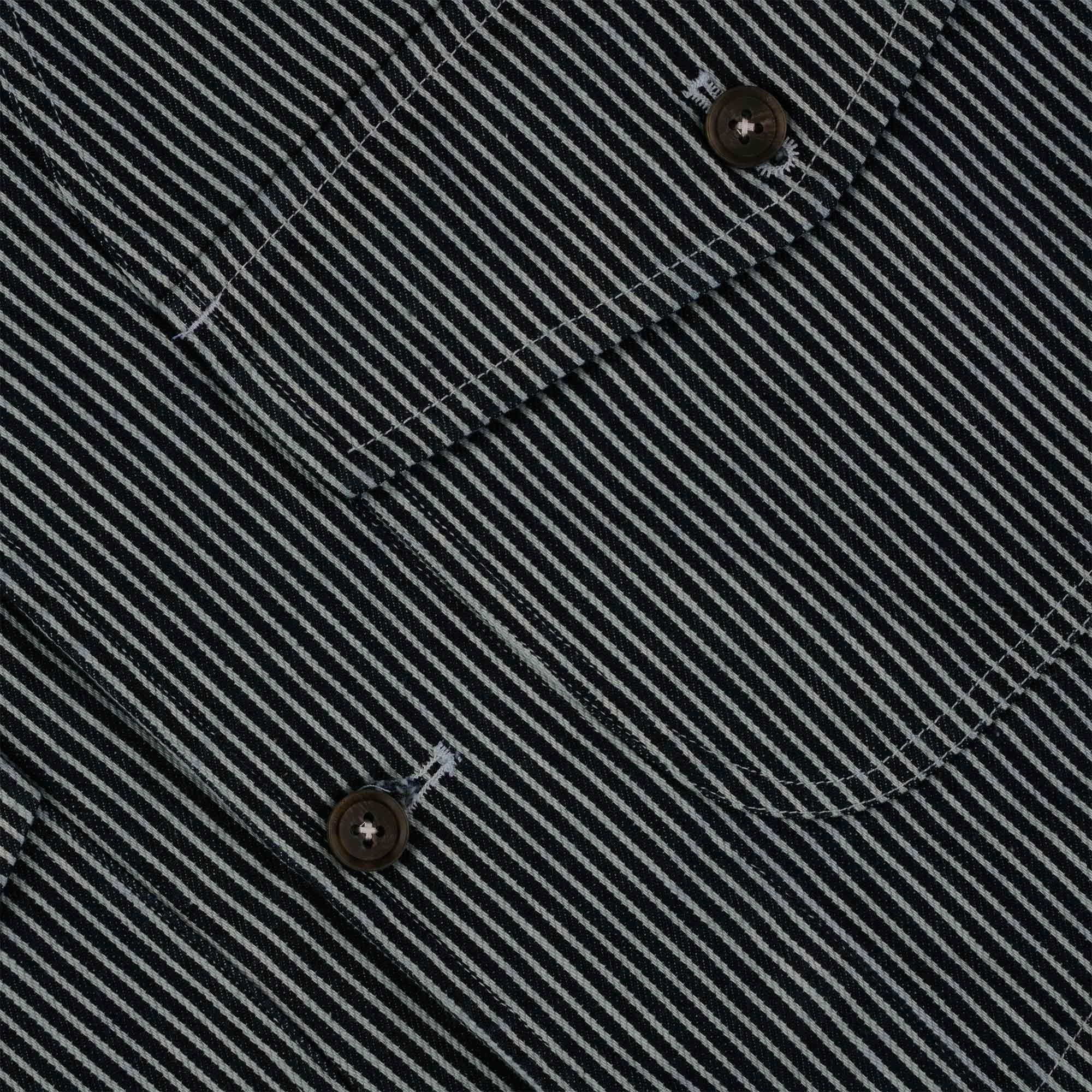 Japanese Stripe Utility Vest - Hickory