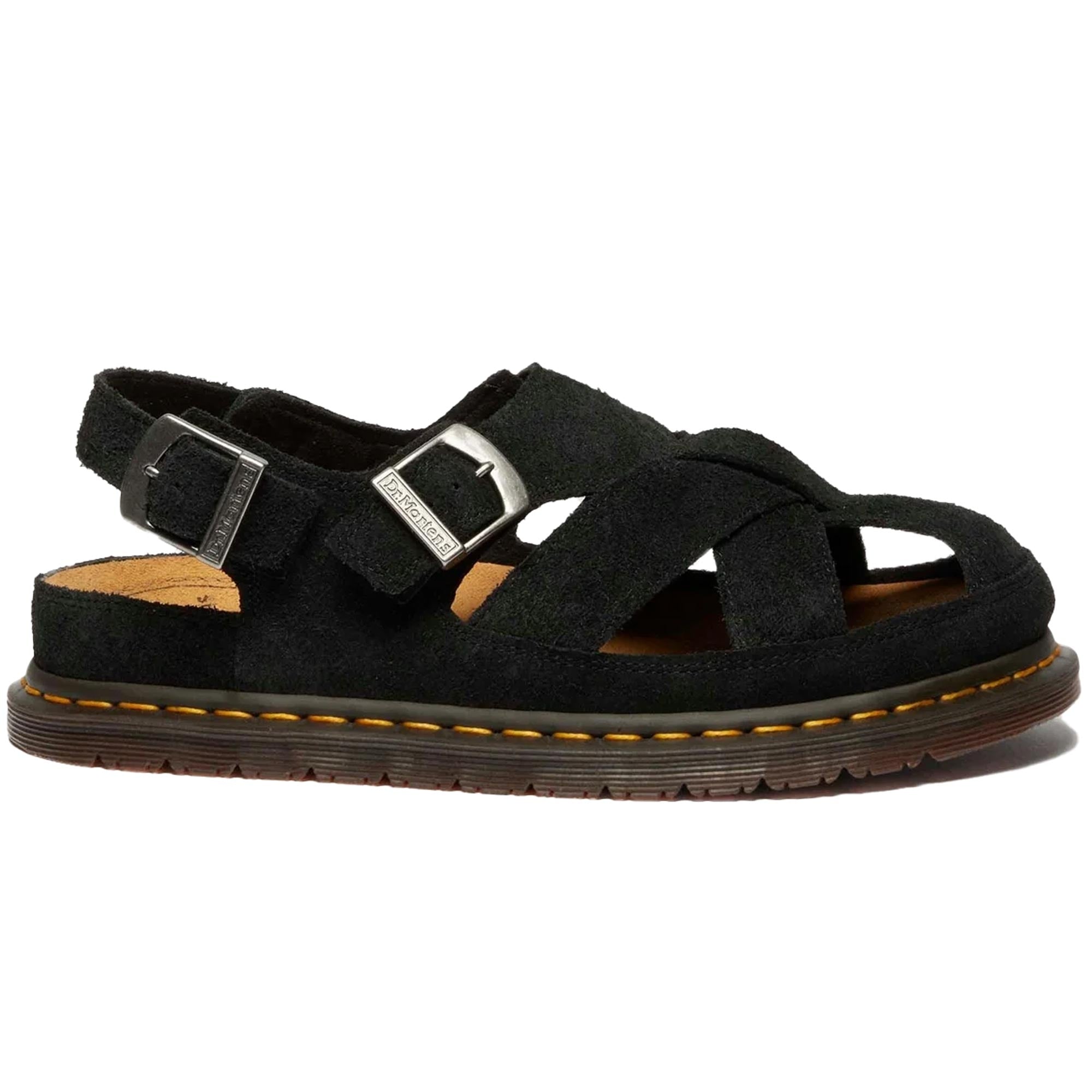 Dr. Martens Archive Fisherman Suede Sandals - Black