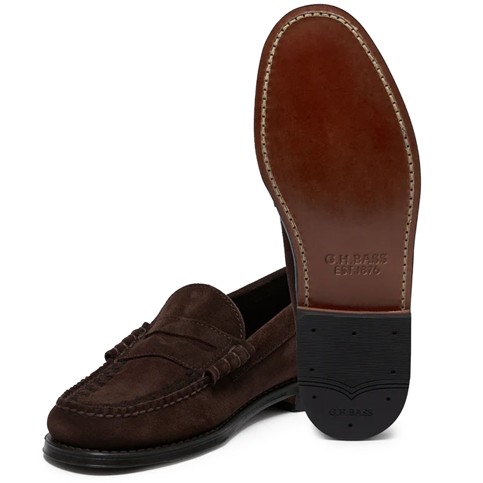 G.H. Bass Weejun Heritage Larson Loafers - Chocolate Suede