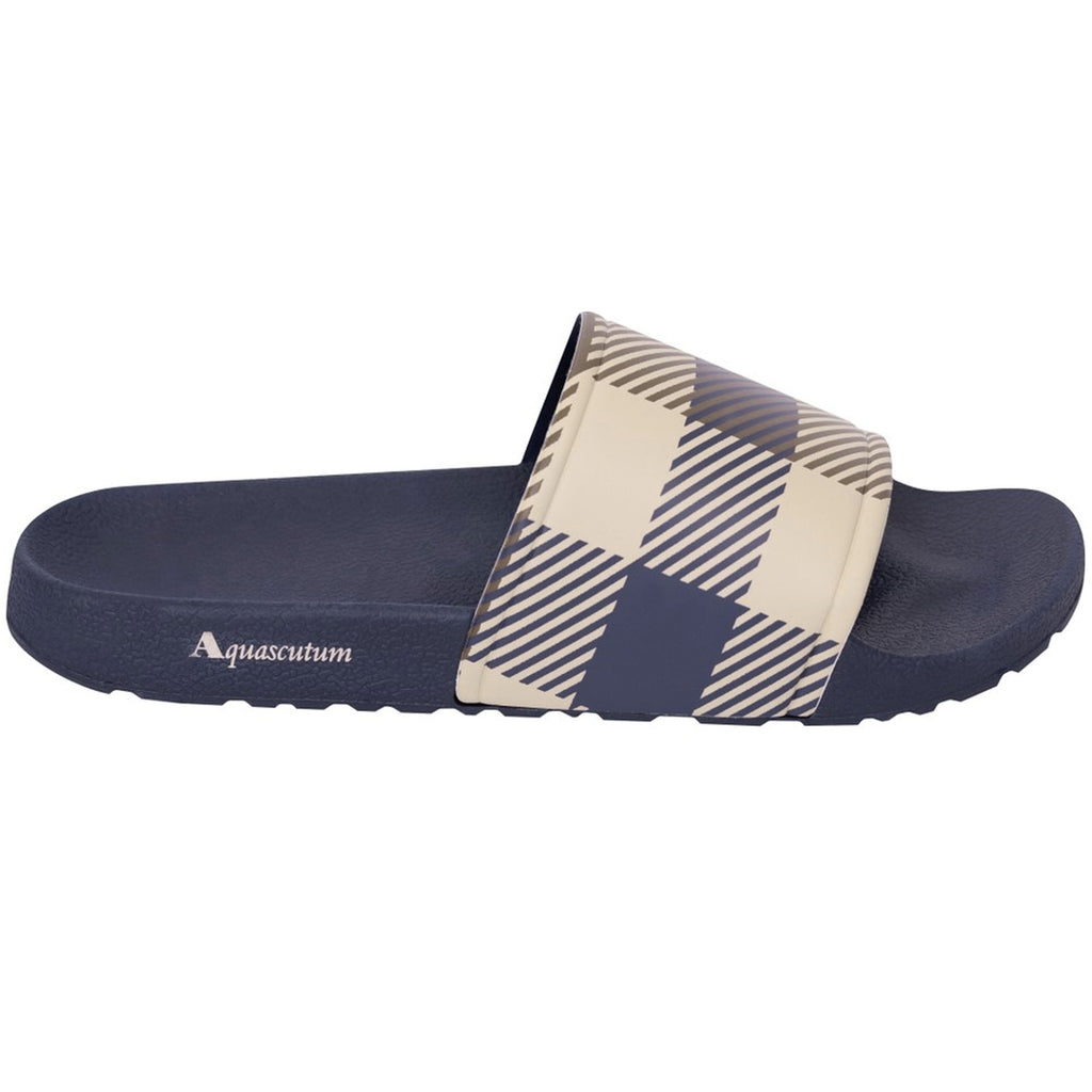 Aquascutum Macro Iconic Sliders - Navy
