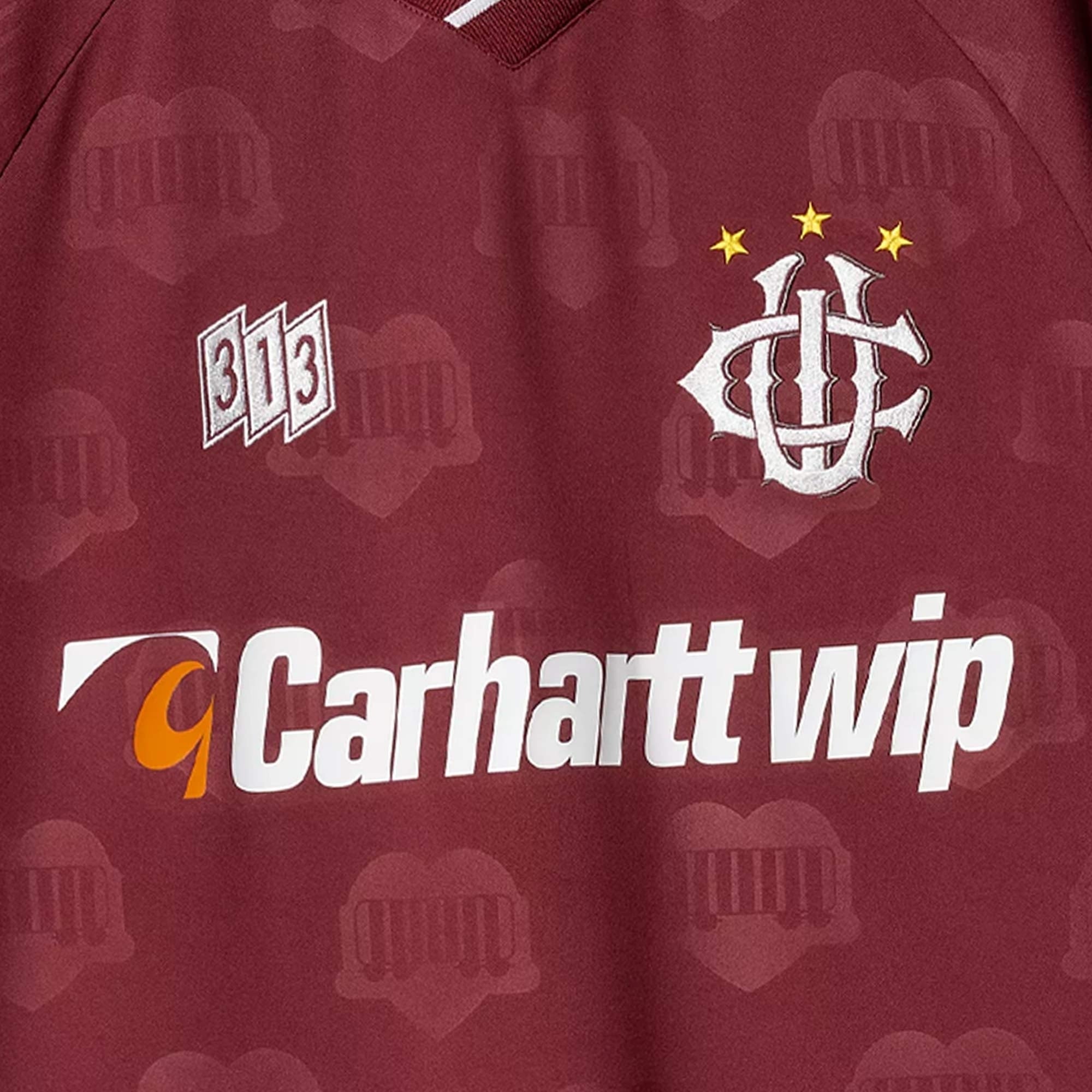 トップス Carhartt WIP S/S Hartt's Football Carhartt WIP Hartts Football T-Shirt in Heart Train Jacquard