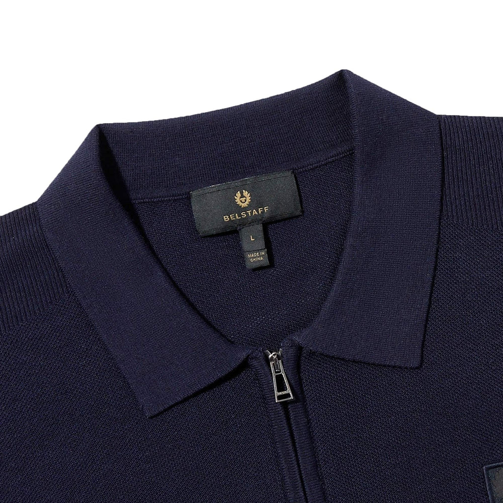 Belstaff Drift Knitted Polo Shirt - Dark Ink