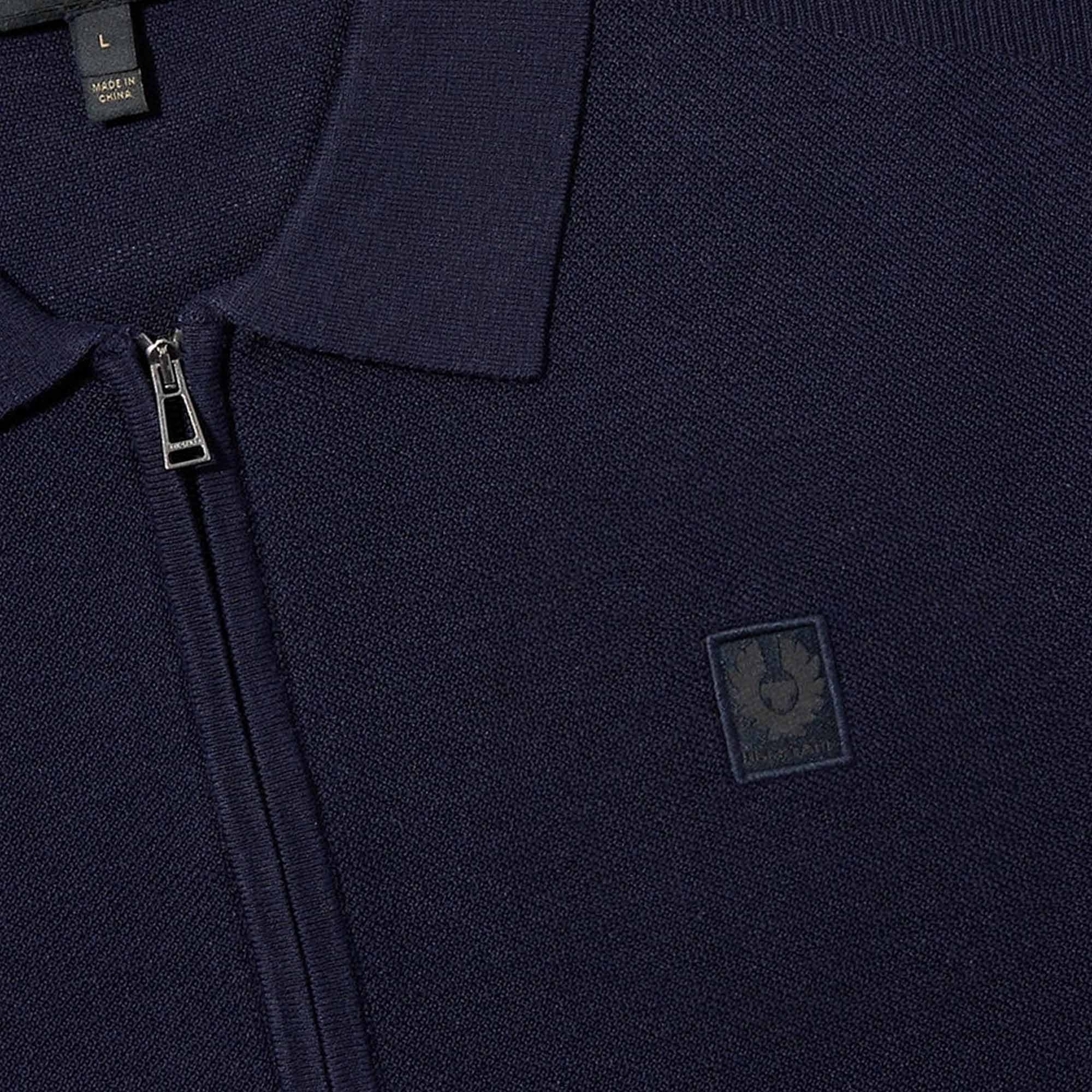 Belstaff Drift Knitted Polo Shirt - Dark Ink
