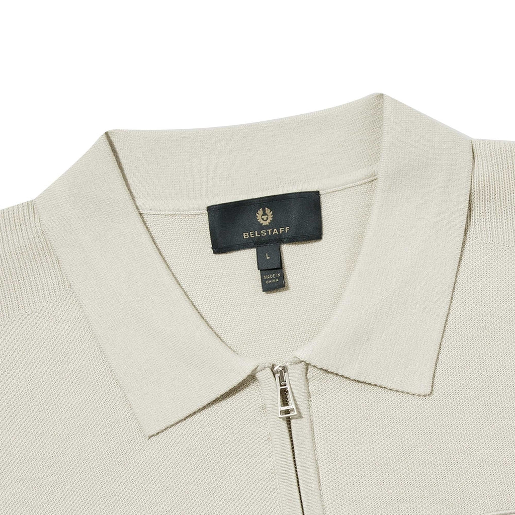 Belstaff Drift Knitted Polo Shirt - Stone Beige