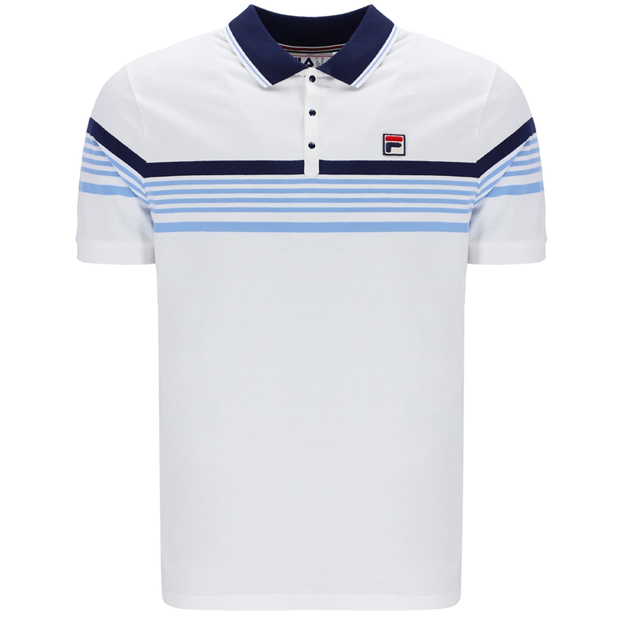 Fila Vintage Francis Polo Shirt - White/Navy