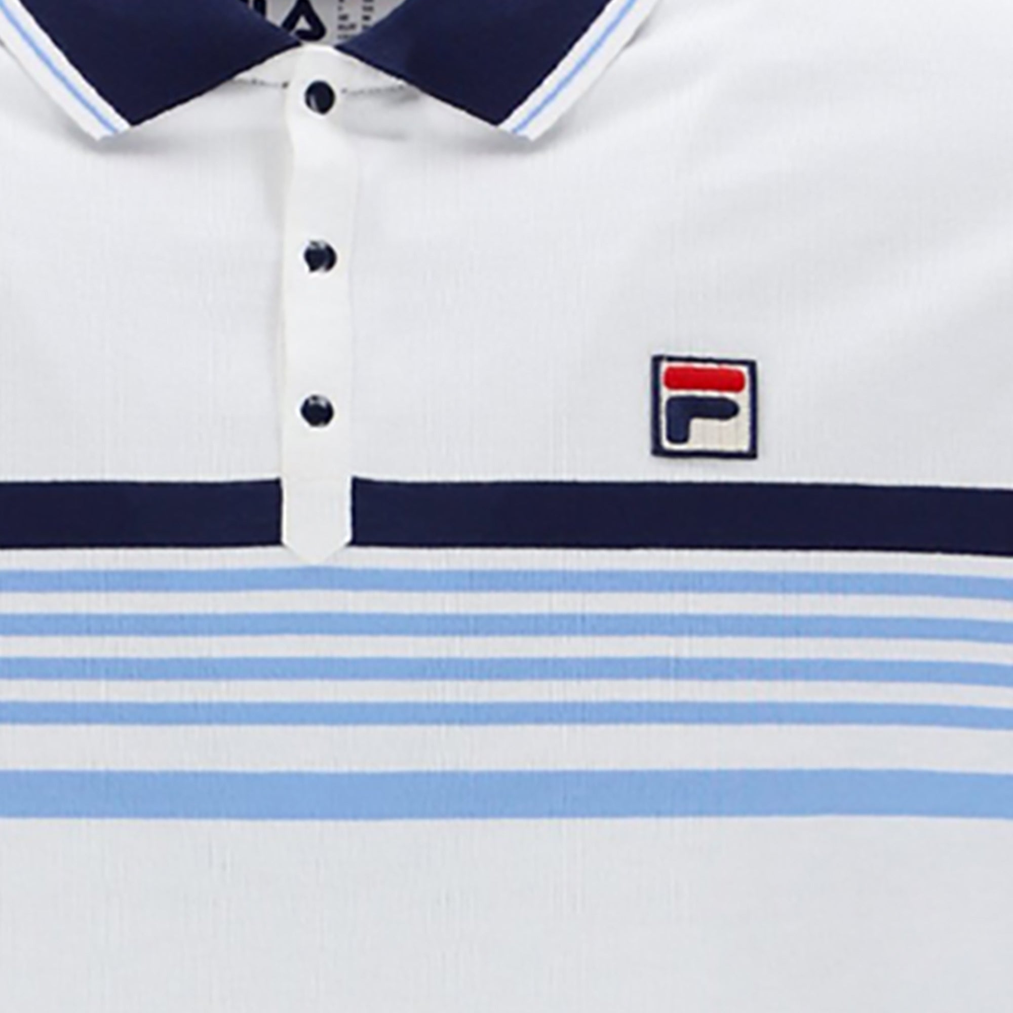 Fila Vintage Francis Polo Shirt - White/Navy