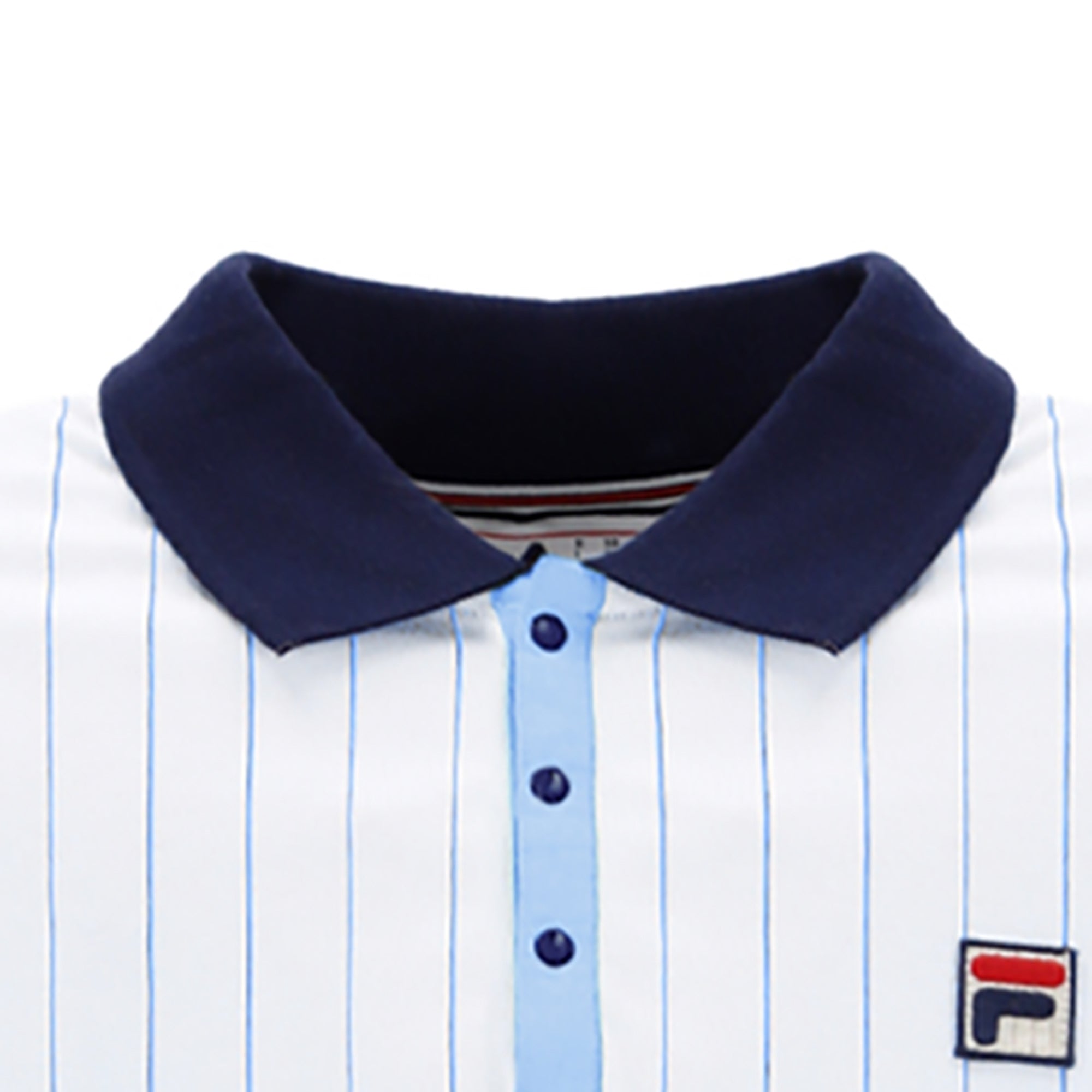 Fila Vintage BB1 Polo Shirt - White/Navy