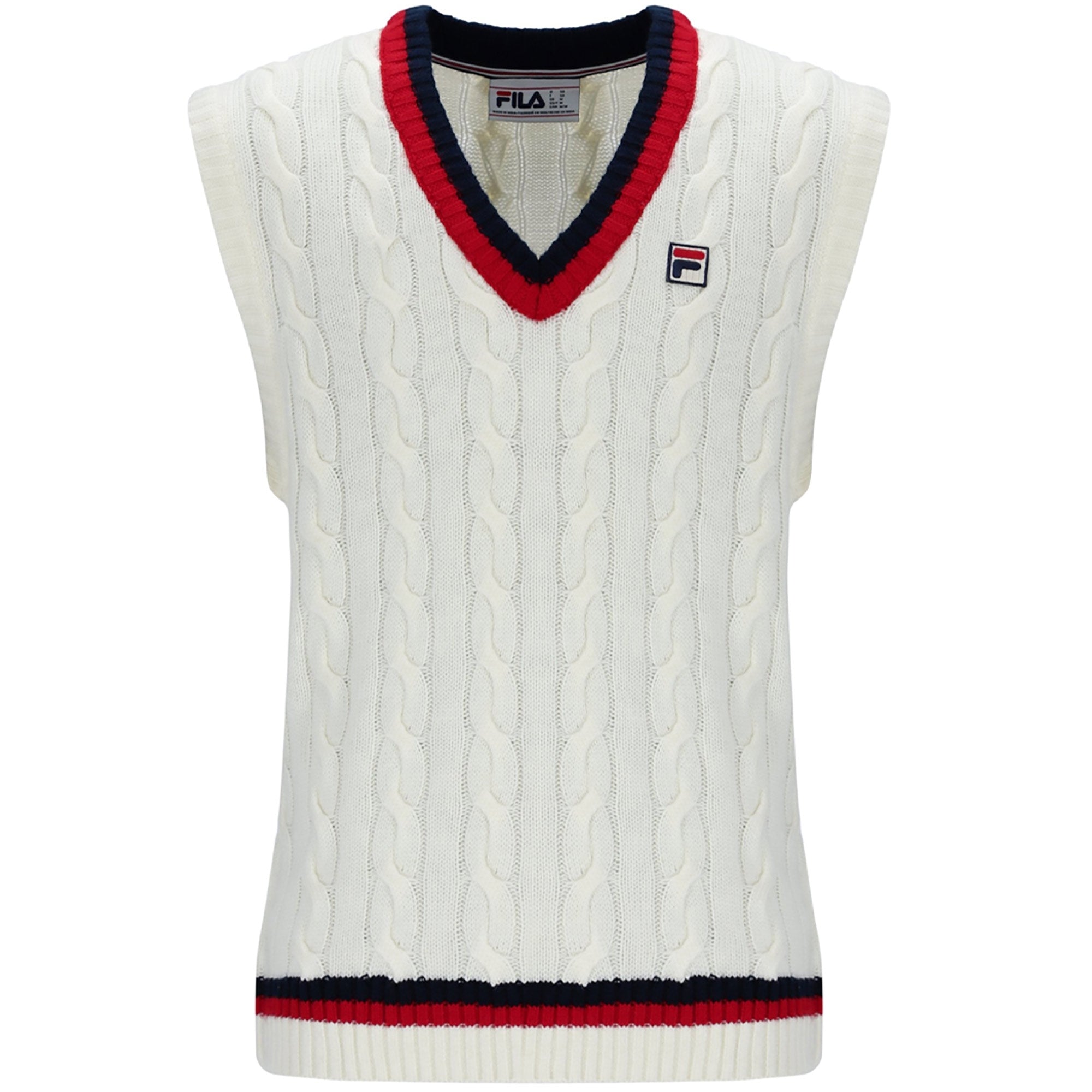 Rufus Cable Knit Vest - Gardenia