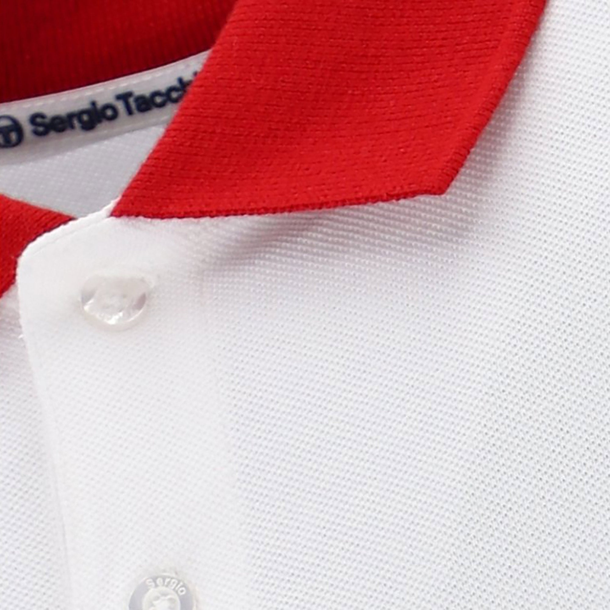 Sergio Tacchini Supermac MK2 Polo Shirt - White/Rush