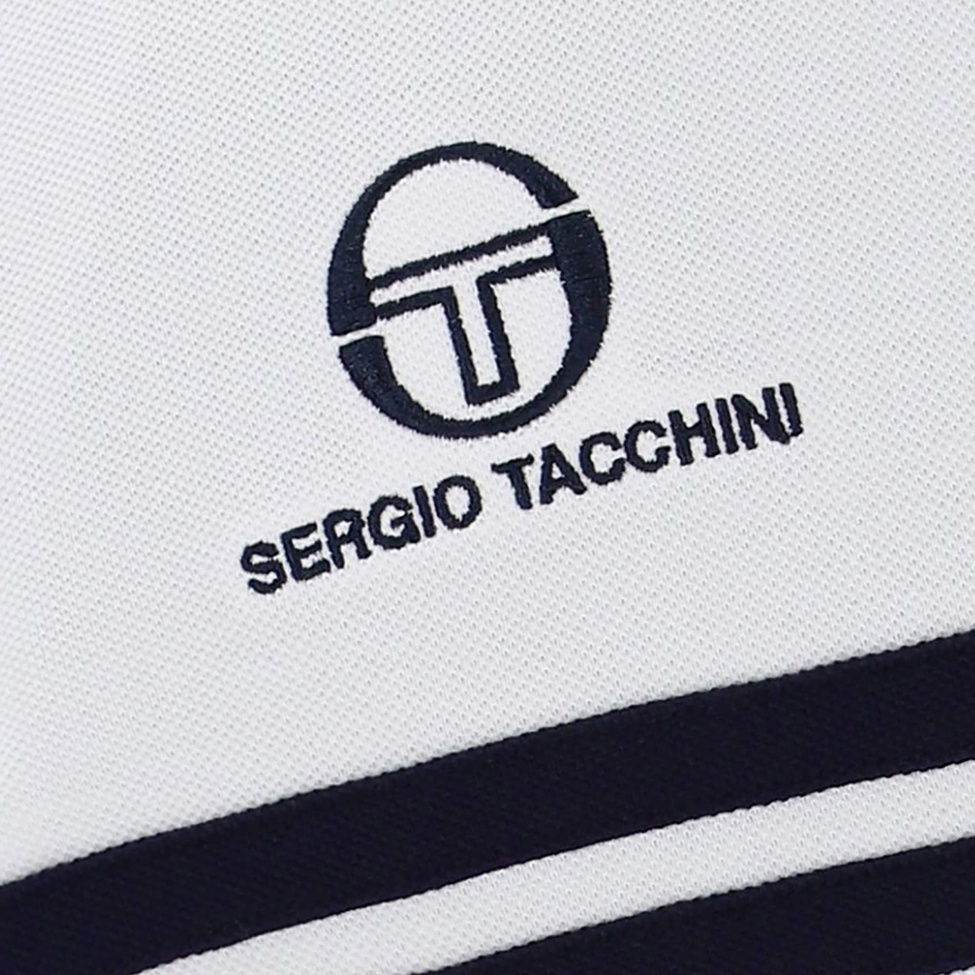 Sergio Tacchini Supermac MK2 Polo Shirt - White/Rush