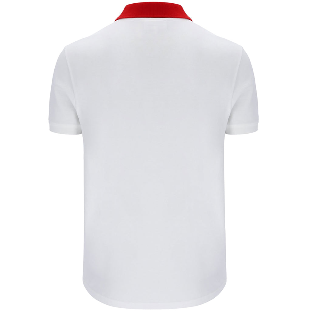 Sergio Tacchini Supermac MK2 Polo Shirt - White/Rush