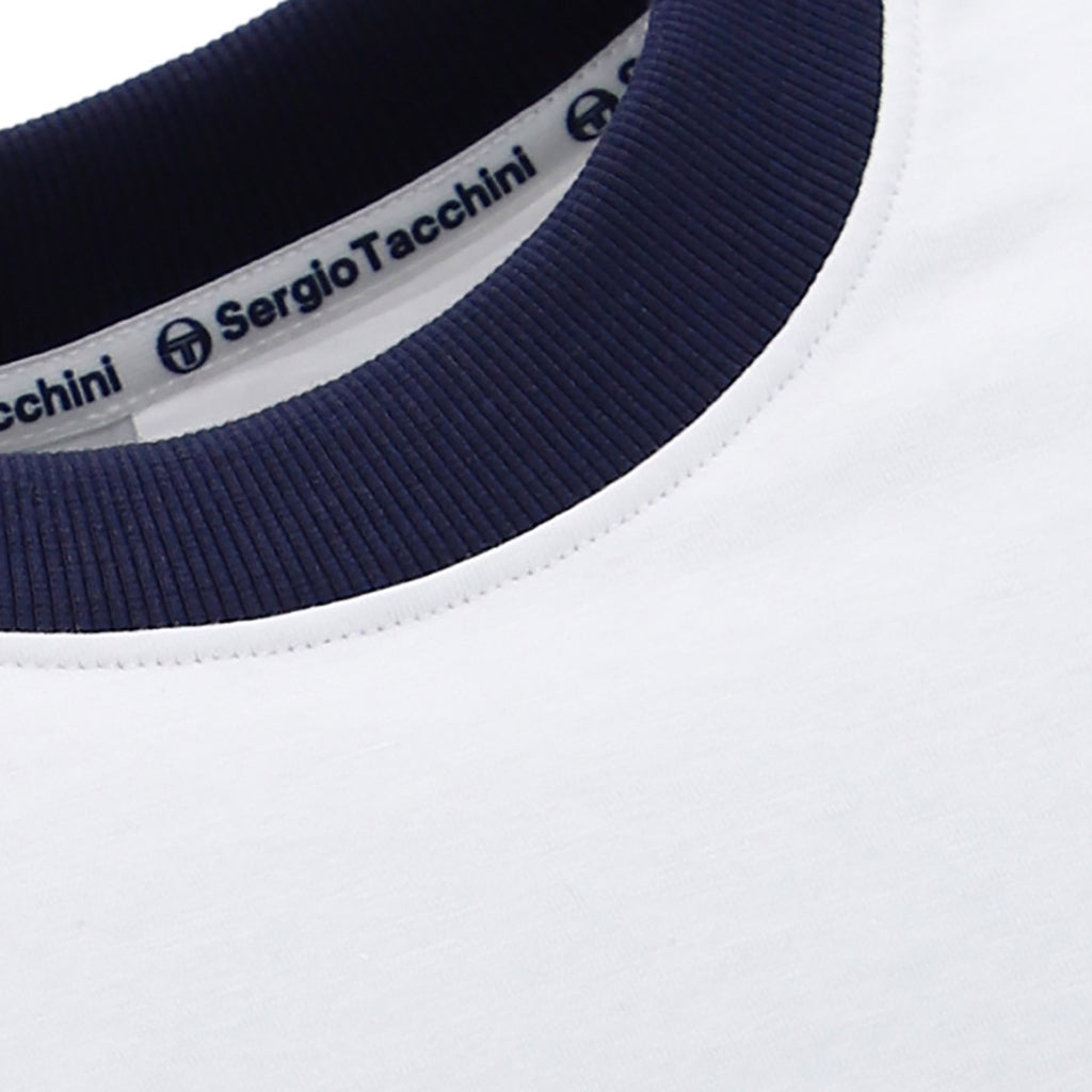 Sergio Tacchini Super MK2 T-Shirt - White/Rush