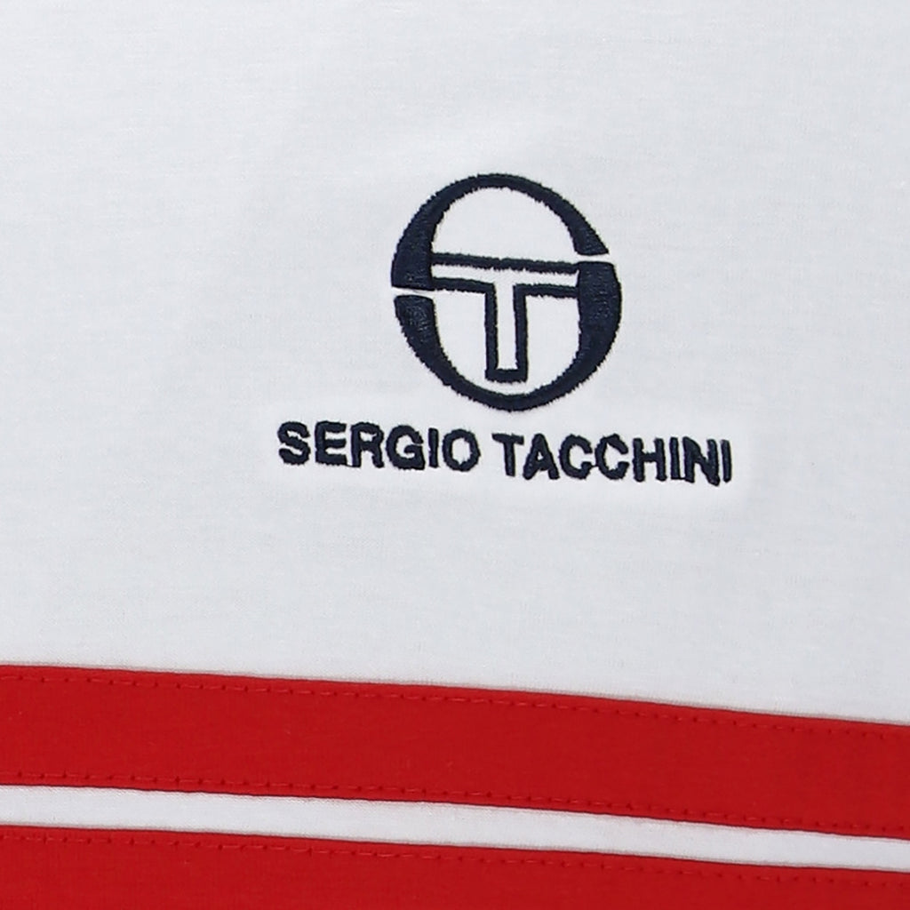 Sergio Tacchini Super MK2 T-Shirt - White/Rush