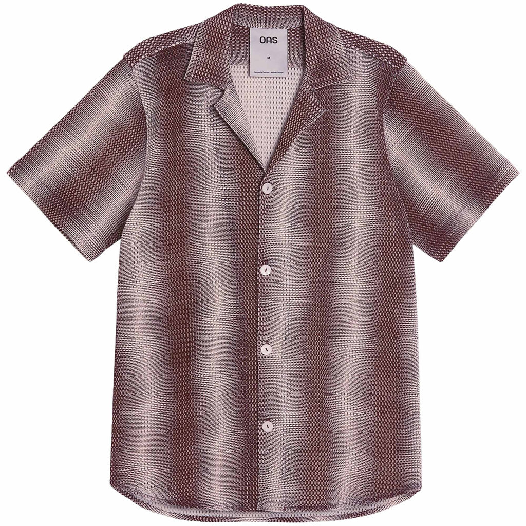 OAS Company Cuba Net Shirt - Merlot Echo