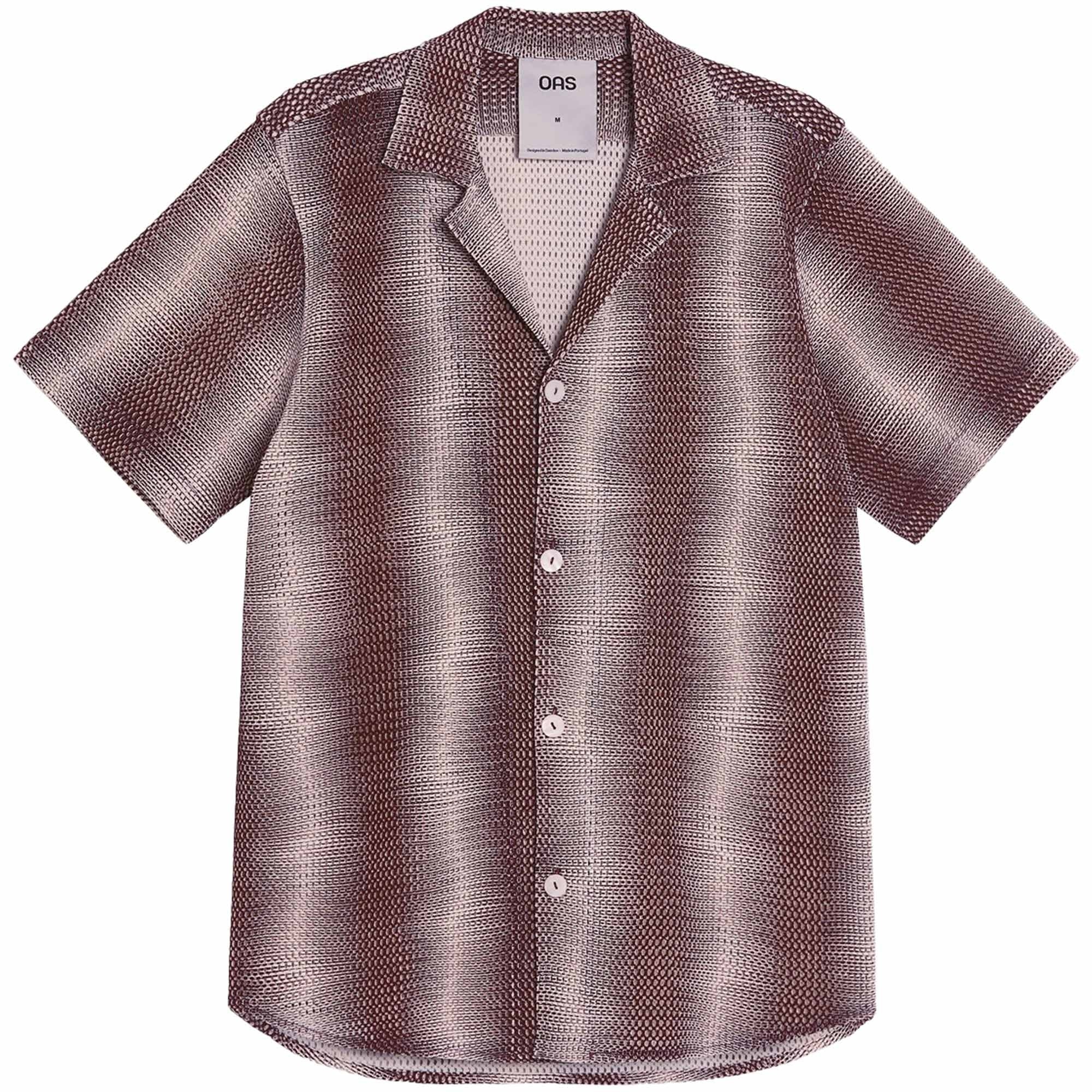 OAS Company Cuba Net Shirt - Merlot Echo