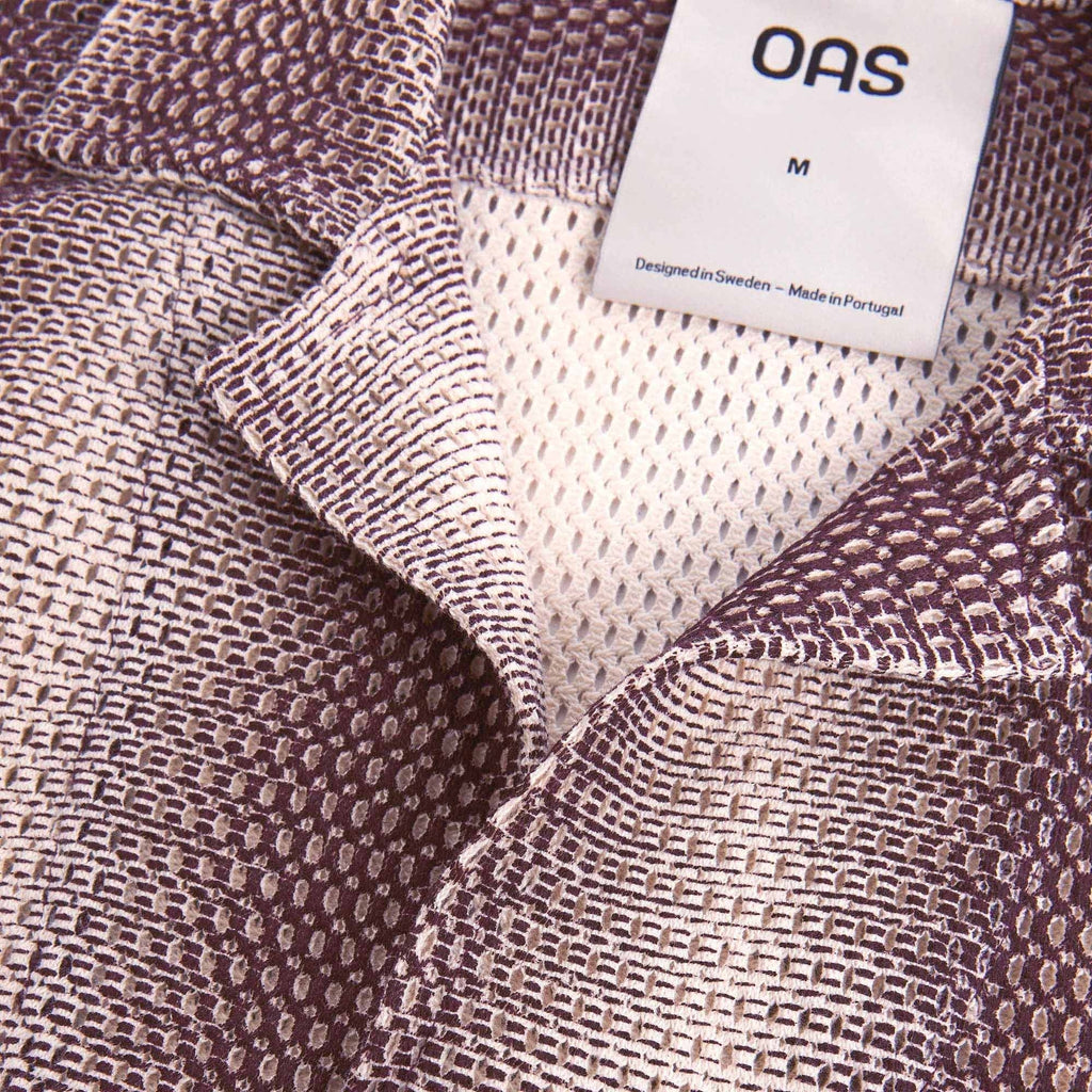 OAS Company Cuba Net Shirt - Merlot Echo