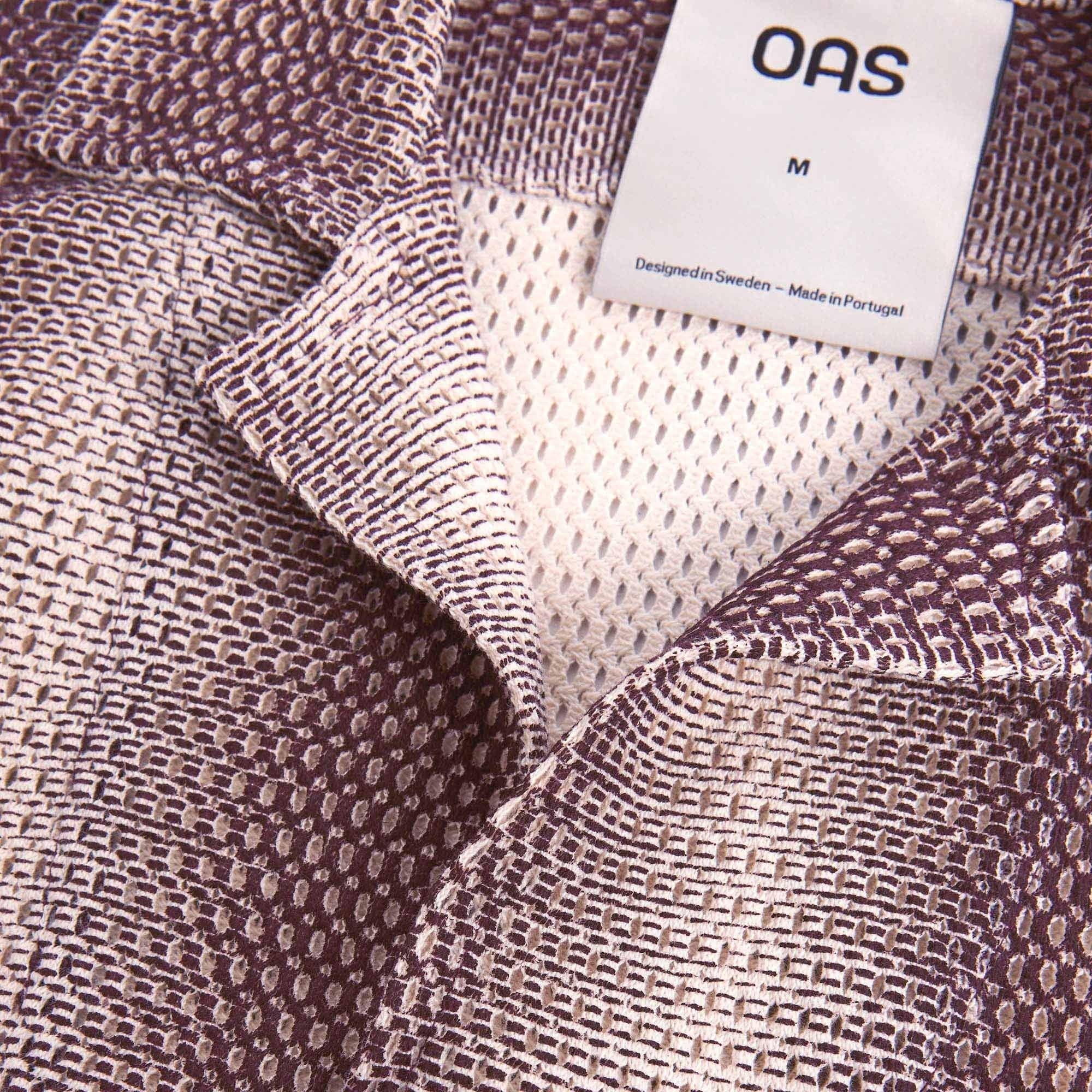 OAS Company Cuba Net Shirt - Merlot Echo