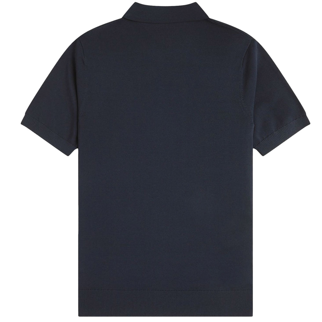 Fred Perry Cable Knitted Shirt - Navy