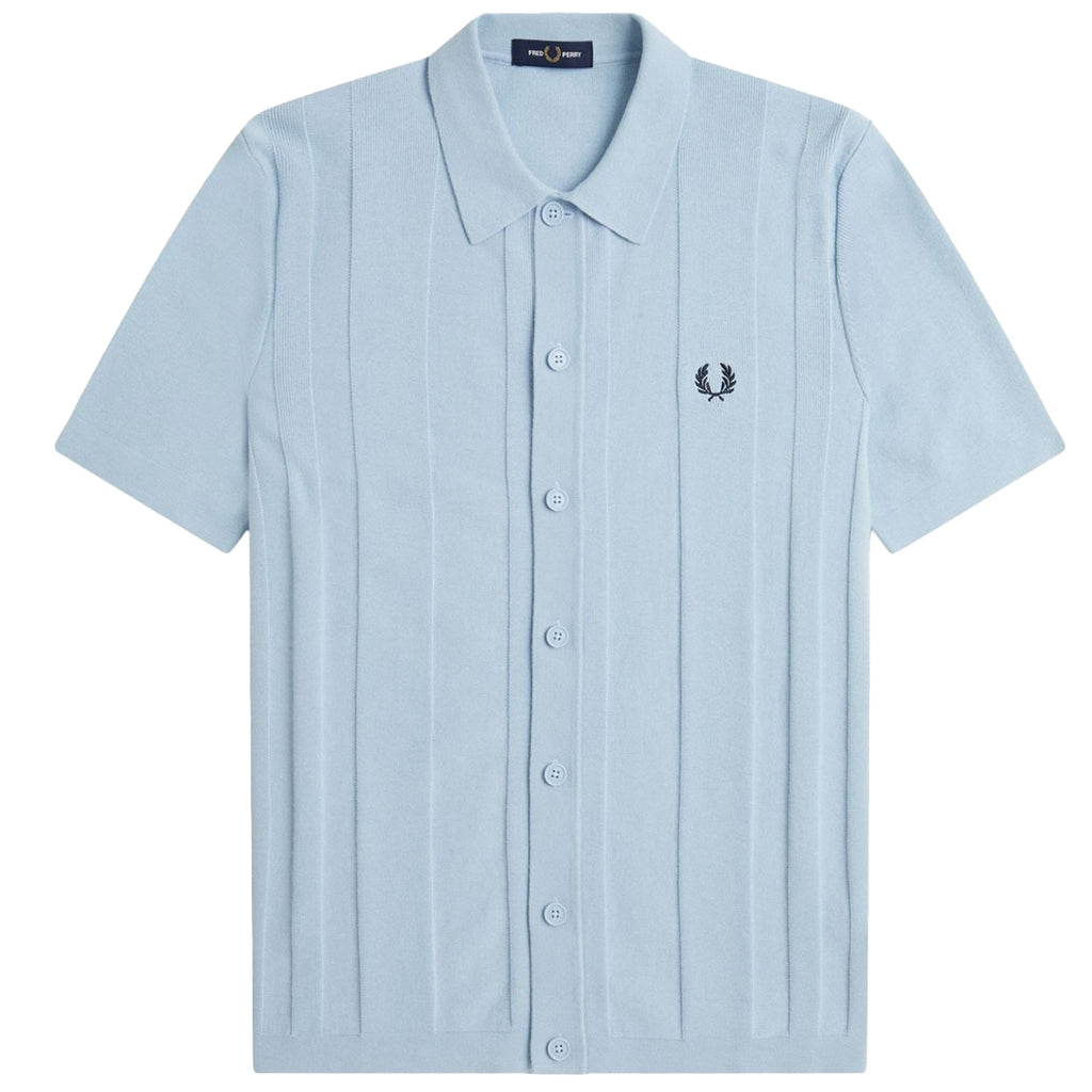 Fred Perry Button Through Shirt - Light Smoke