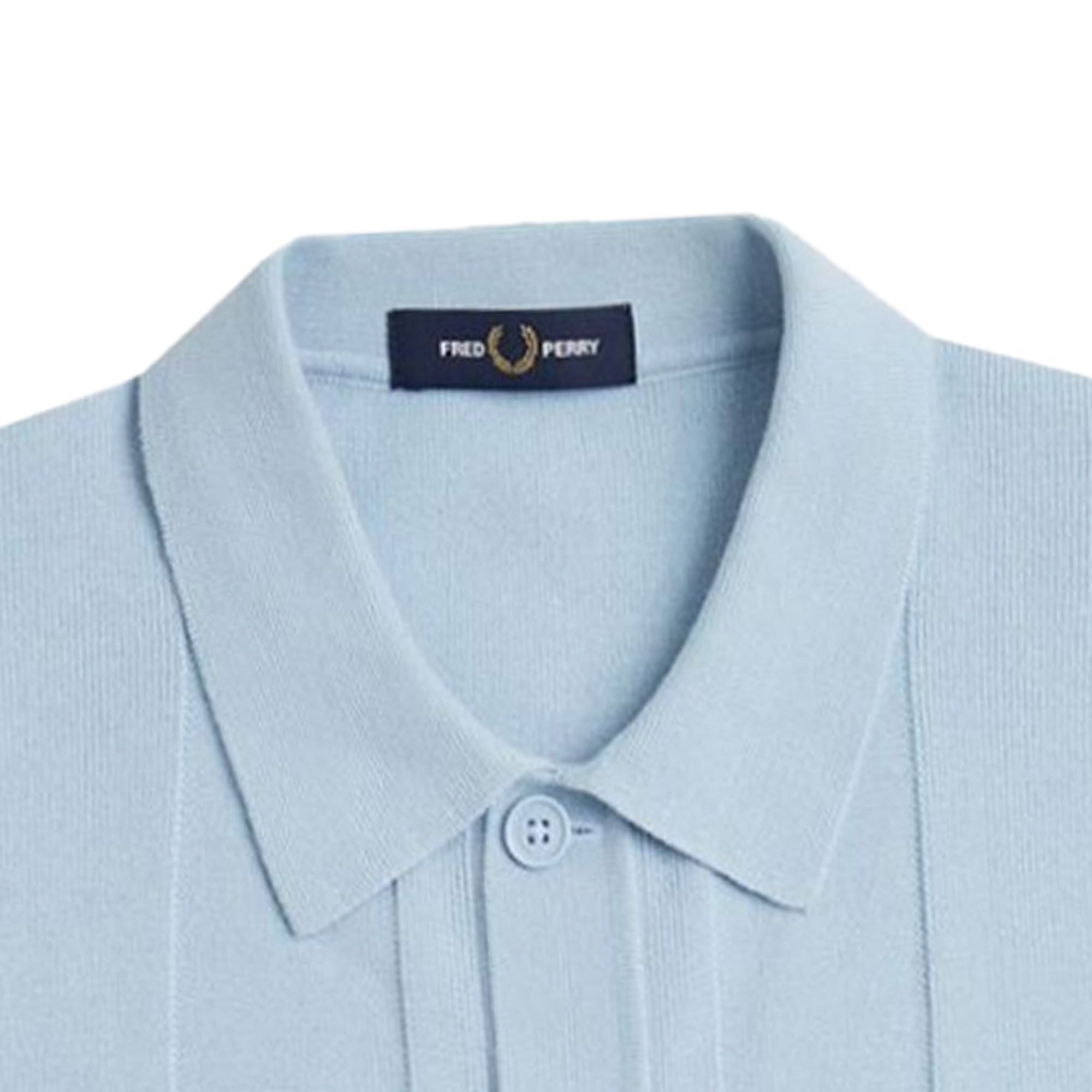 Fred Perry Button Through Shirt - Light Smoke