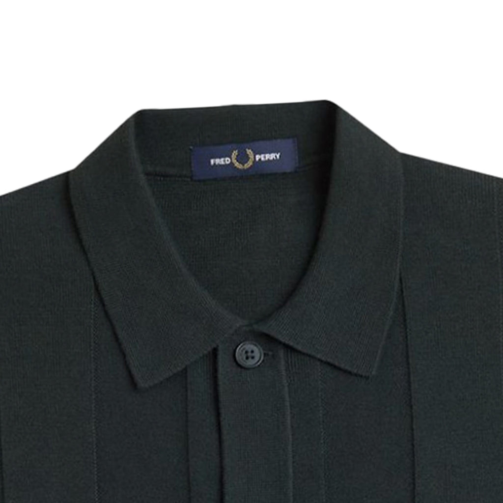 Fred Perry Button Through Shirt - Night Green