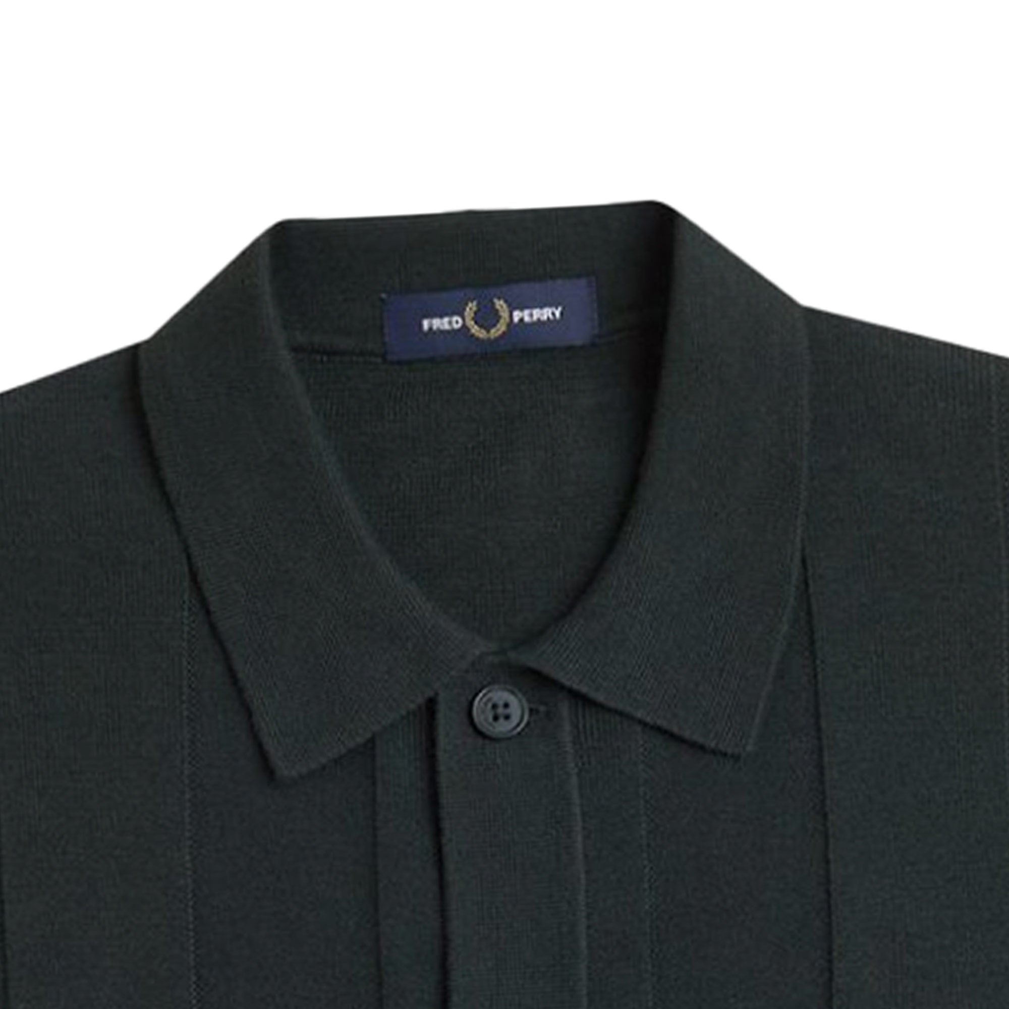 Fred Perry Button Through Shirt - Night Green