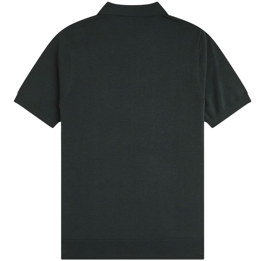 Fred Perry Pointelle Knitted Shirt - Night Green