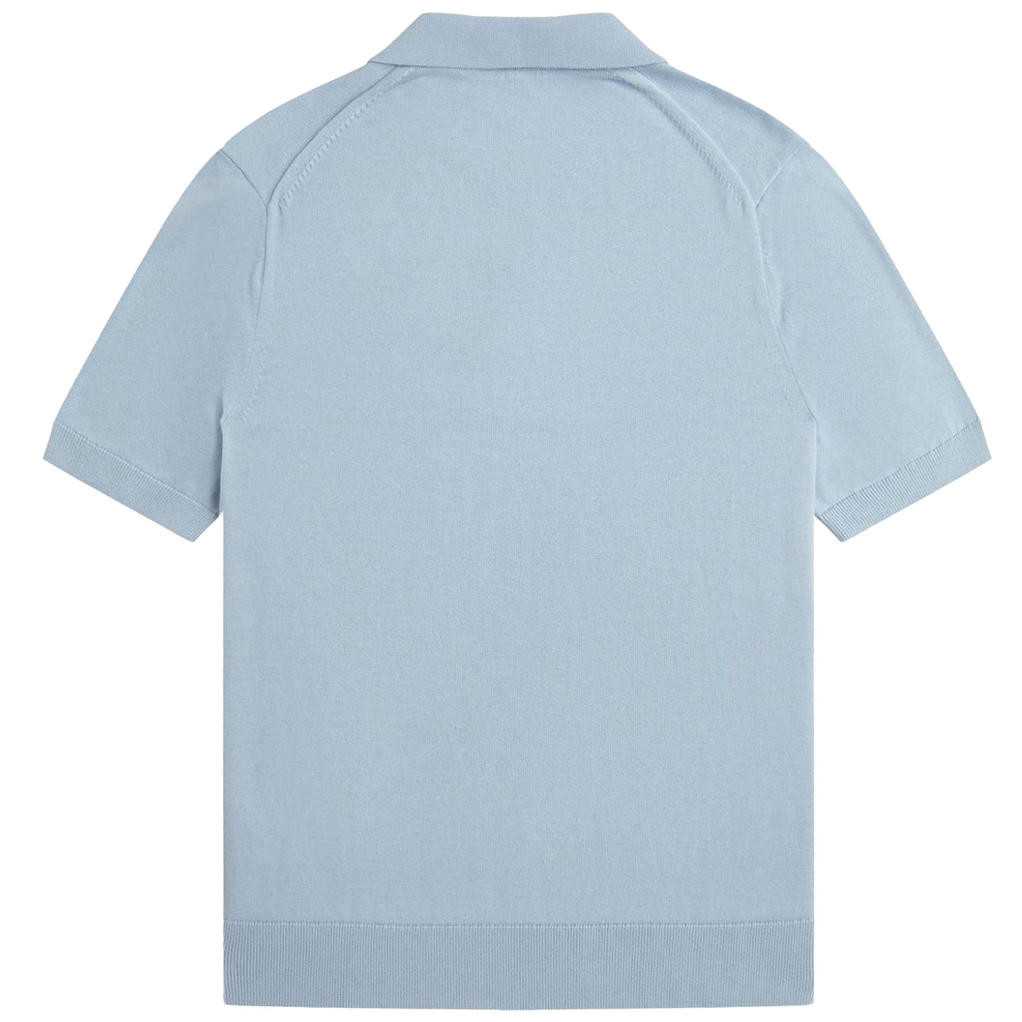Fred Perry Cotton Knitted Shirt - Light Smoke