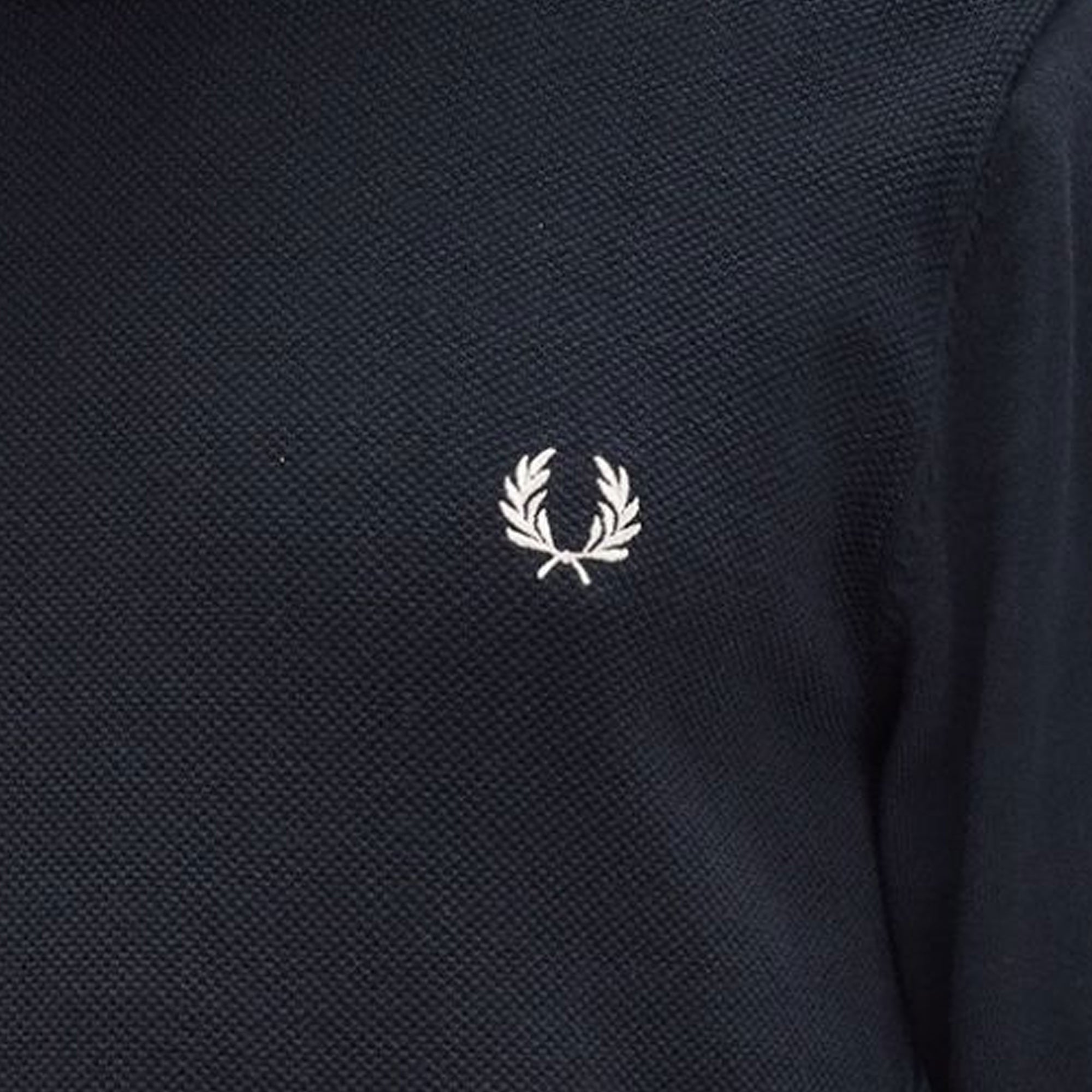 Fred Perry Texture Front Knitted T-Shirt - Navy K7642-608