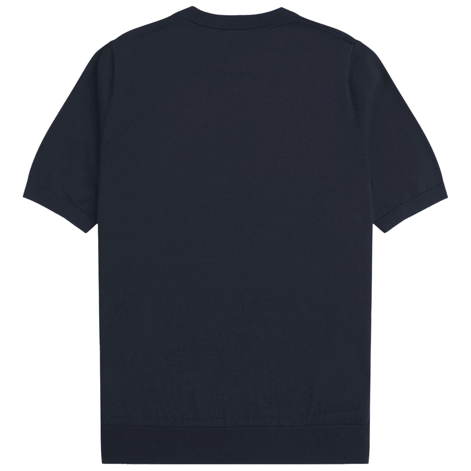 Fred Perry Texture Front Knitted T-Shirt - Navy K7642-608
