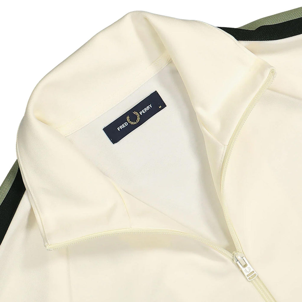 Fred Perry Two Colour Tape Track Jacket - Light Ecru
