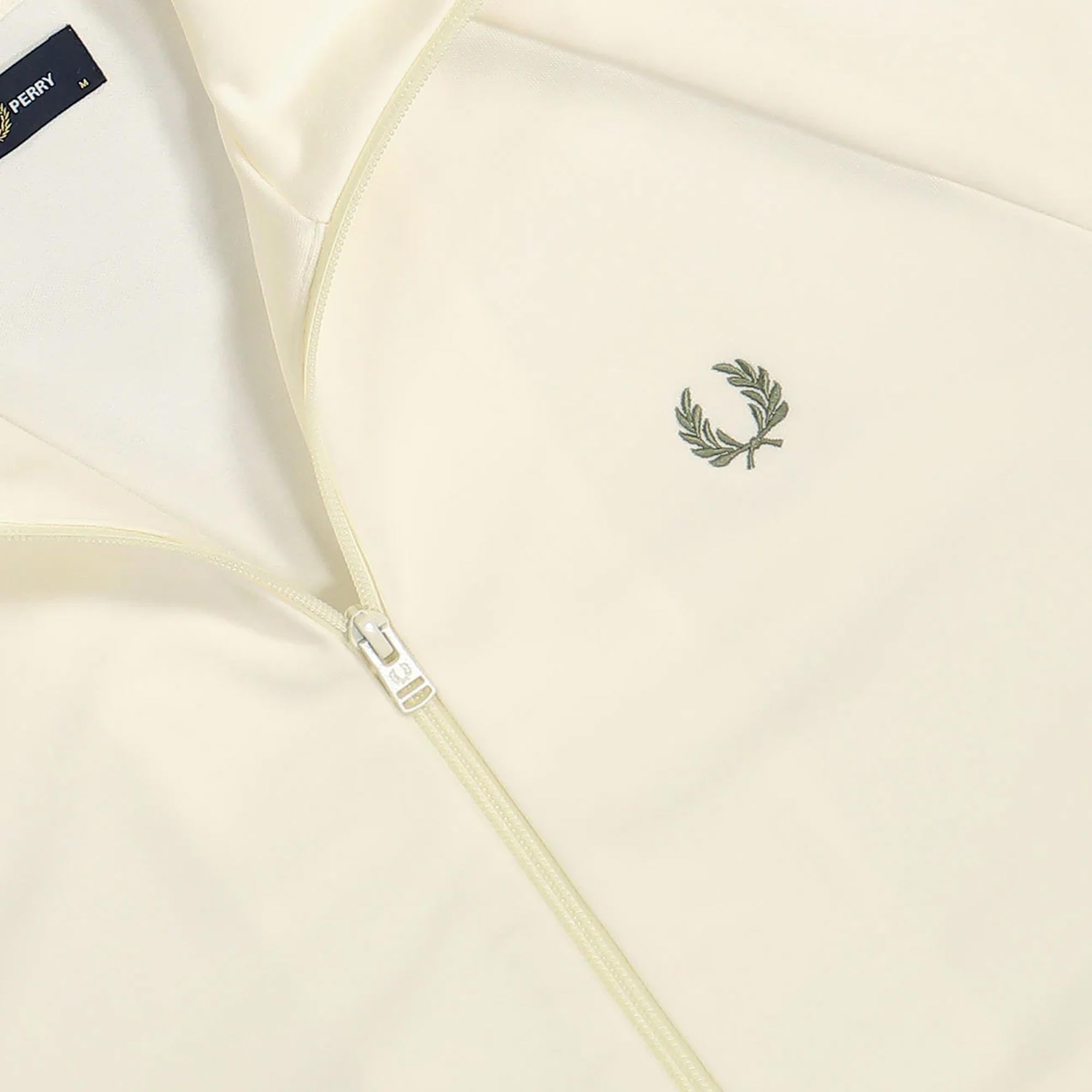 Fred Perry Two Colour Tape Track Jacket - Light Ecru