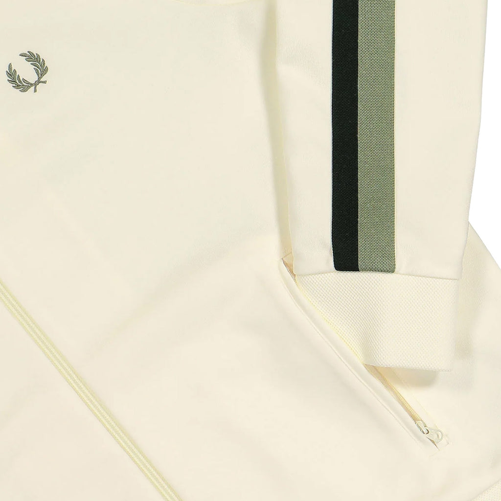 Fred Perry Two Colour Tape Track Jacket - Light Ecru