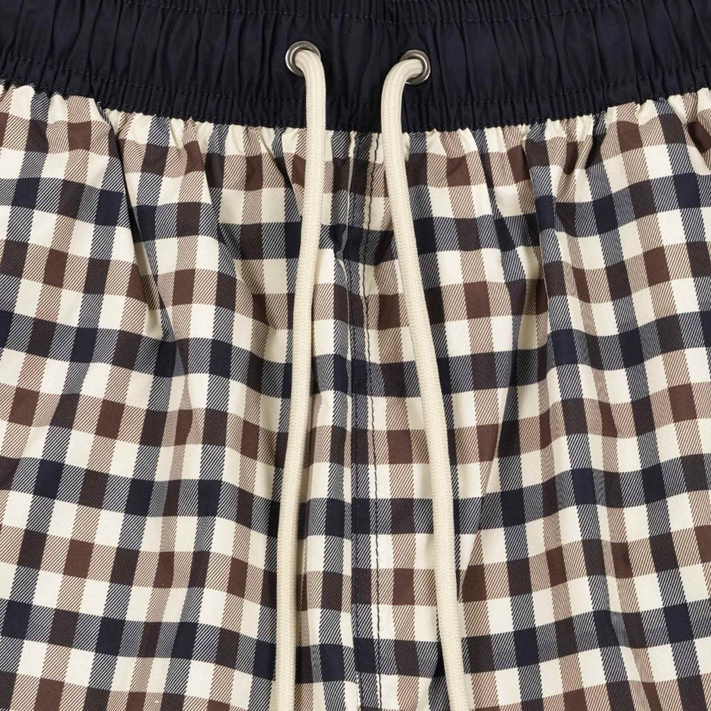 Aquascutum Beach Iconic Volley Shorts - Club Check